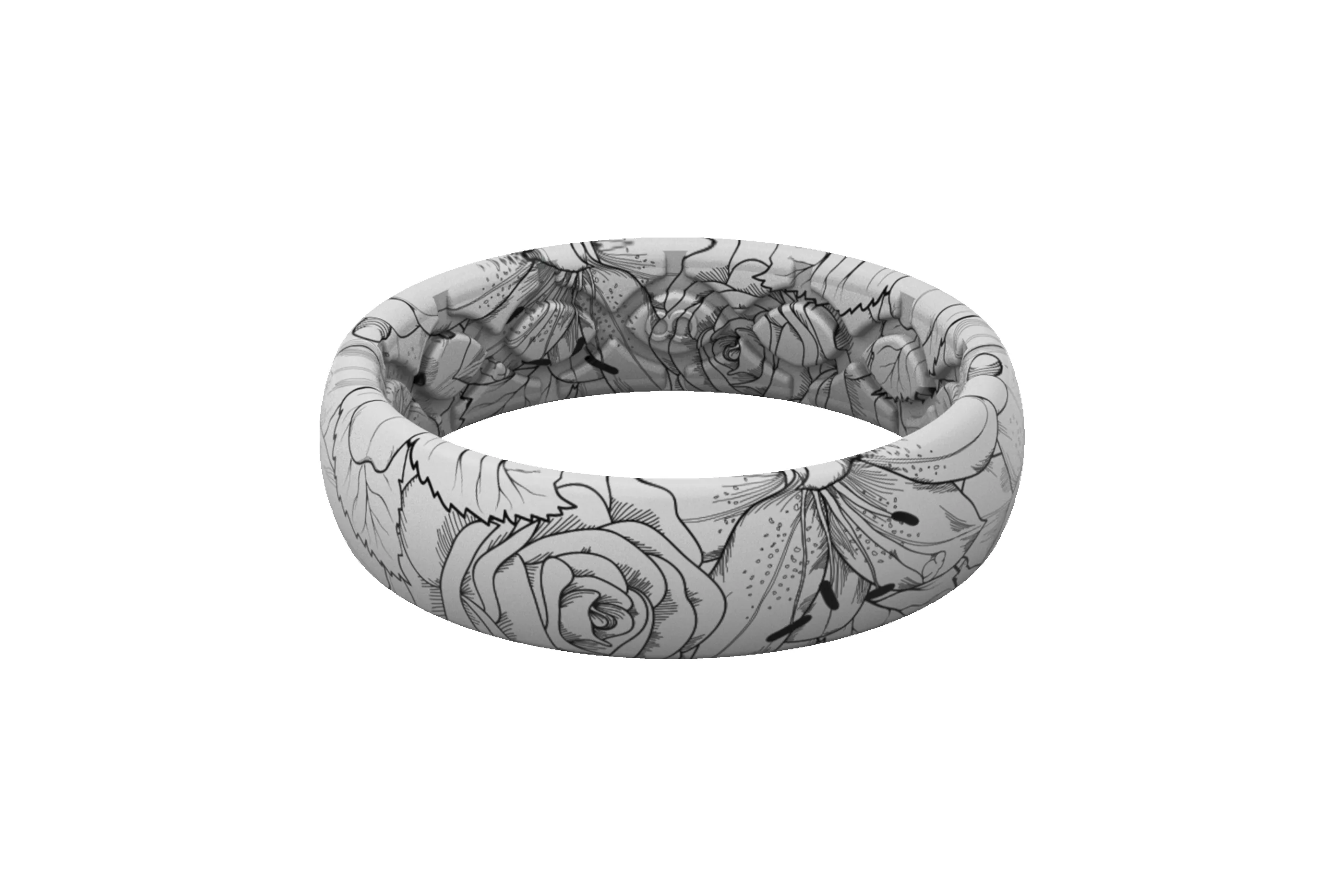 Winter Rose Thin Ring sold by Groove Life