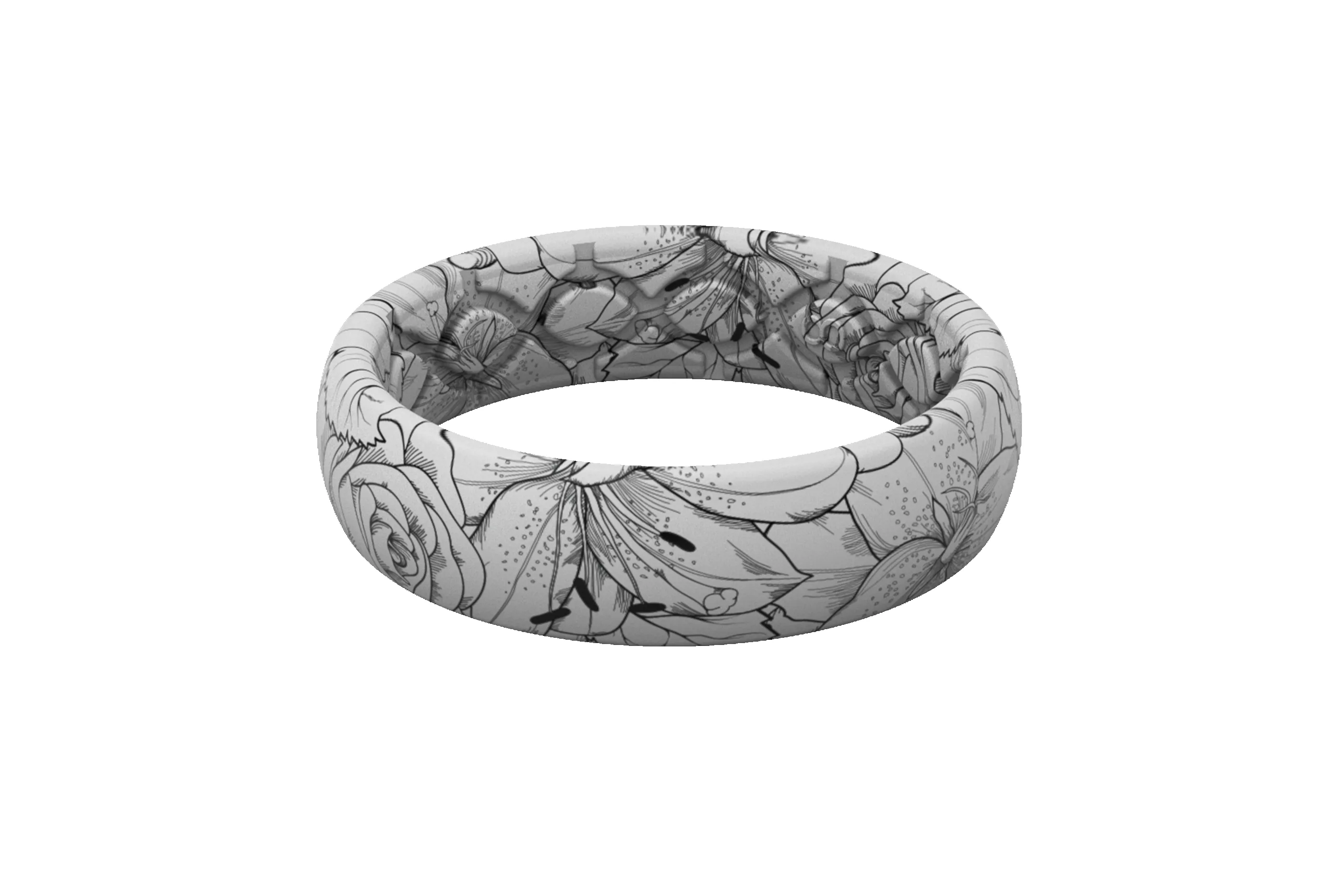 Winter Rose Thin Ring sold by Groove Life product image thumbnail 3