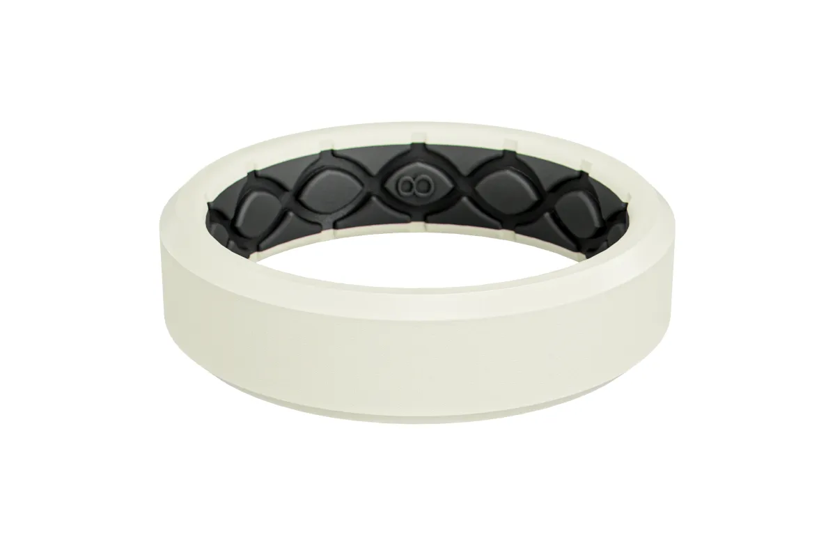 Zeus Cream White Thin Ring sold by Groove Life
