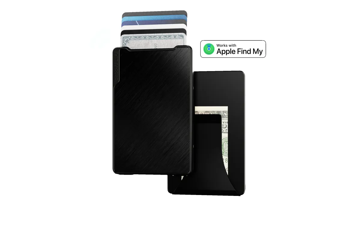 Groove Smart Wallet Trace - Midnight Black made by Groove Life