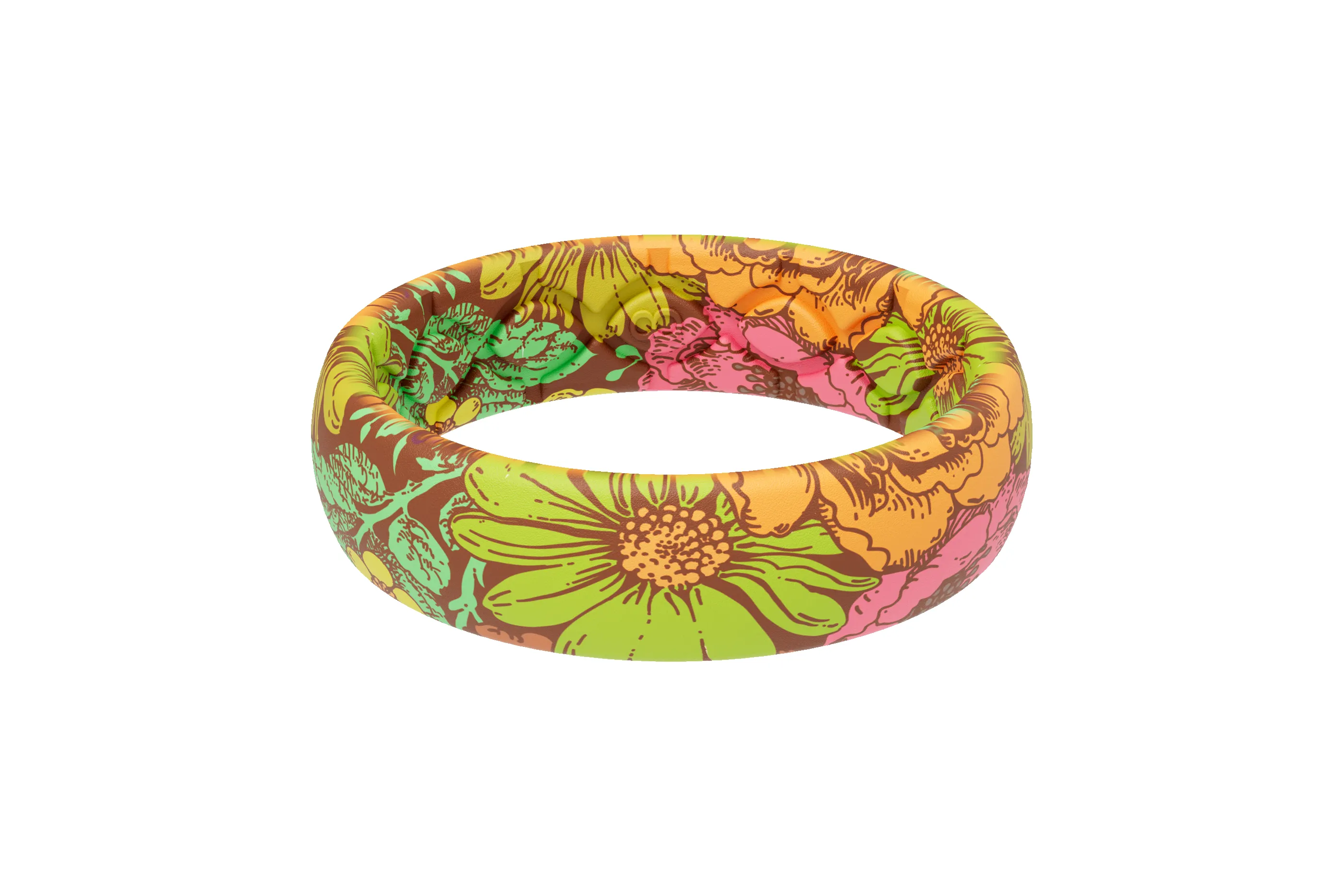 Retro Floral Thin Ring sold by Groove Life