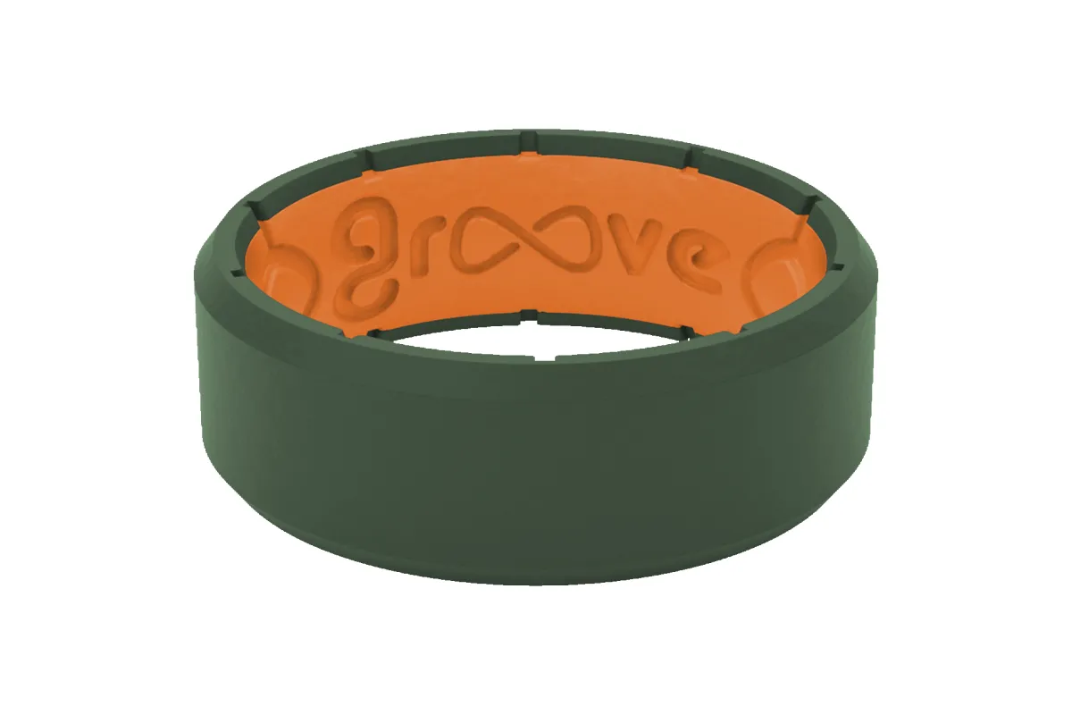 Edge Moss Green & Orange Ring sold by Groove Life