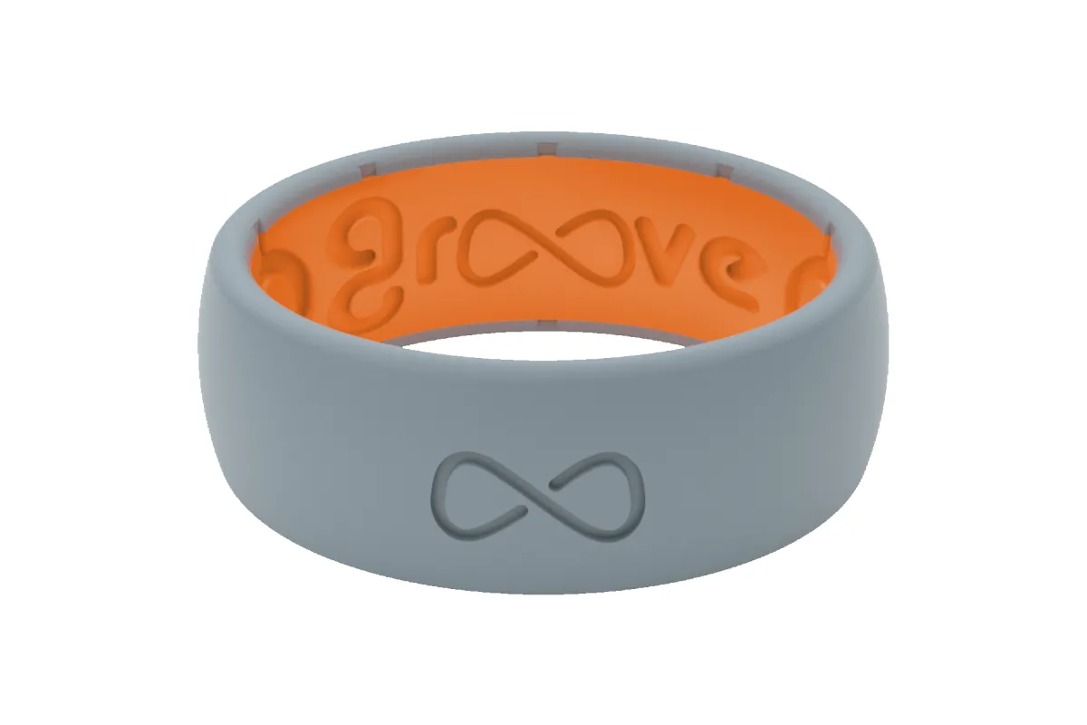 Solid Storm Grey & Orange Ring sold by Groove Life