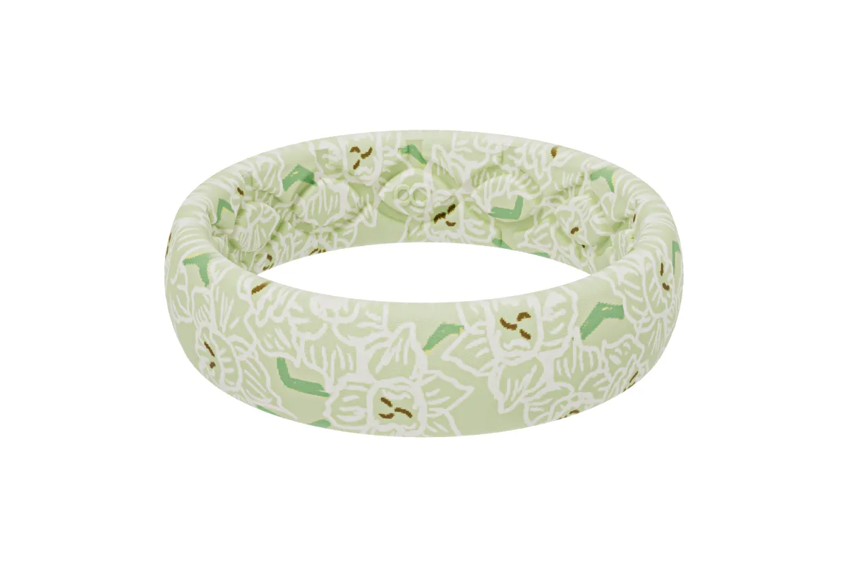 December Narcissus Thin Ring made by Groove Life