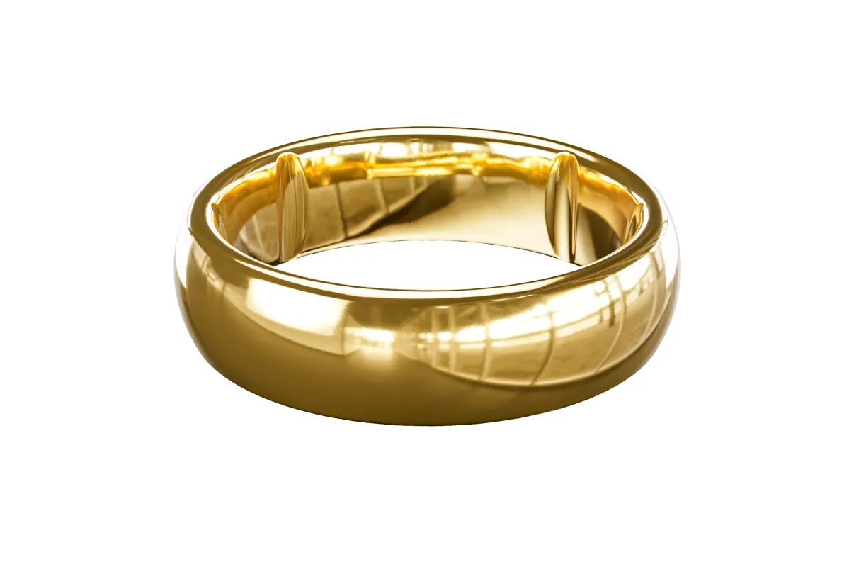 Groove Ring® Tungsten 6mm - 24k Gold made by Groove Life