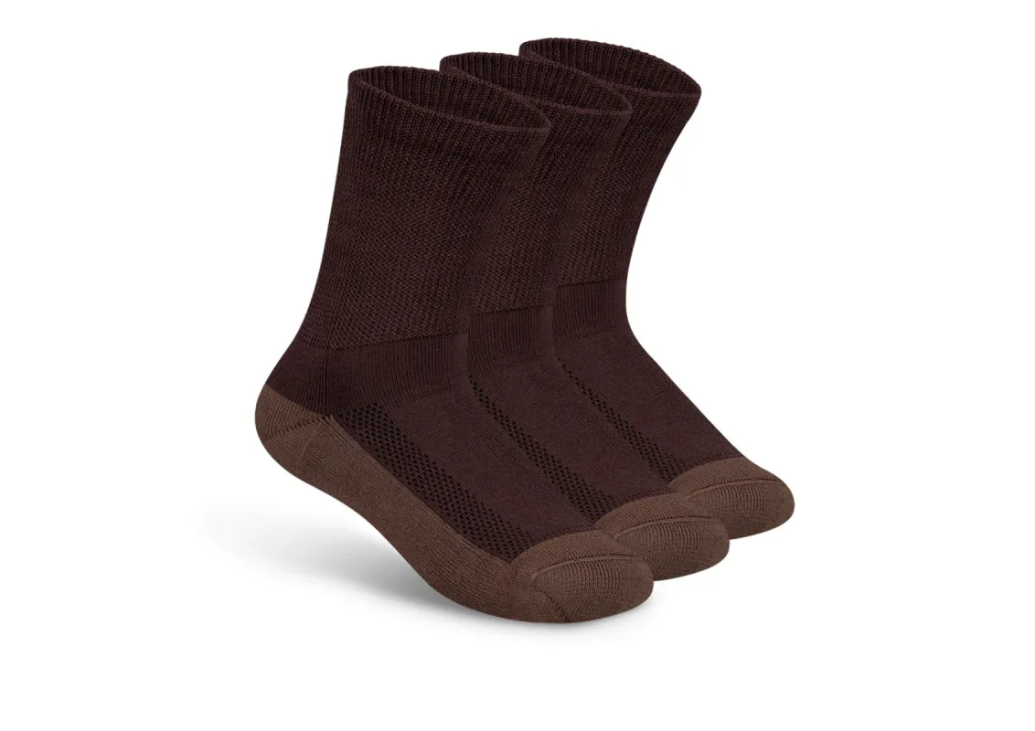 Padded Sole Socks - Dark Brown sold by Orthofeet