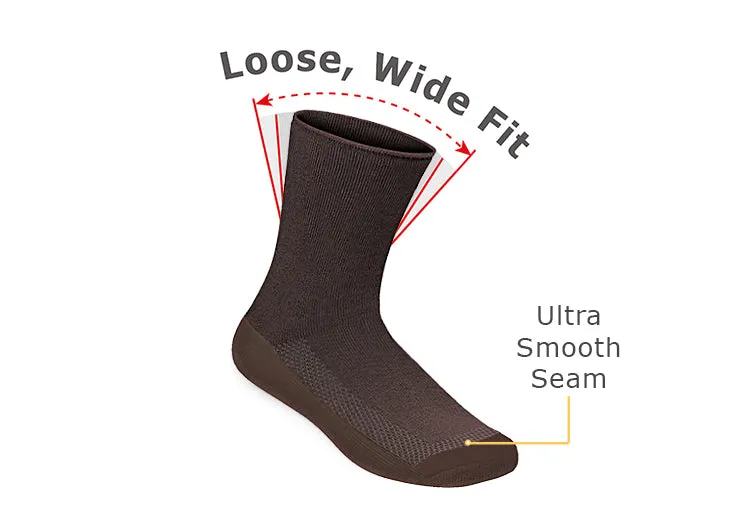 Extra Roomy Socks (Thick) - Dark Brown sold by Orthofeet product image thumbnail 4