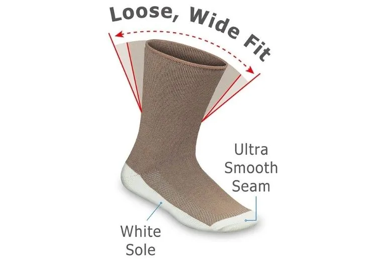 Casual/Dress Diabetic Socks - Brown sold by Orthofeet product image thumbnail 4