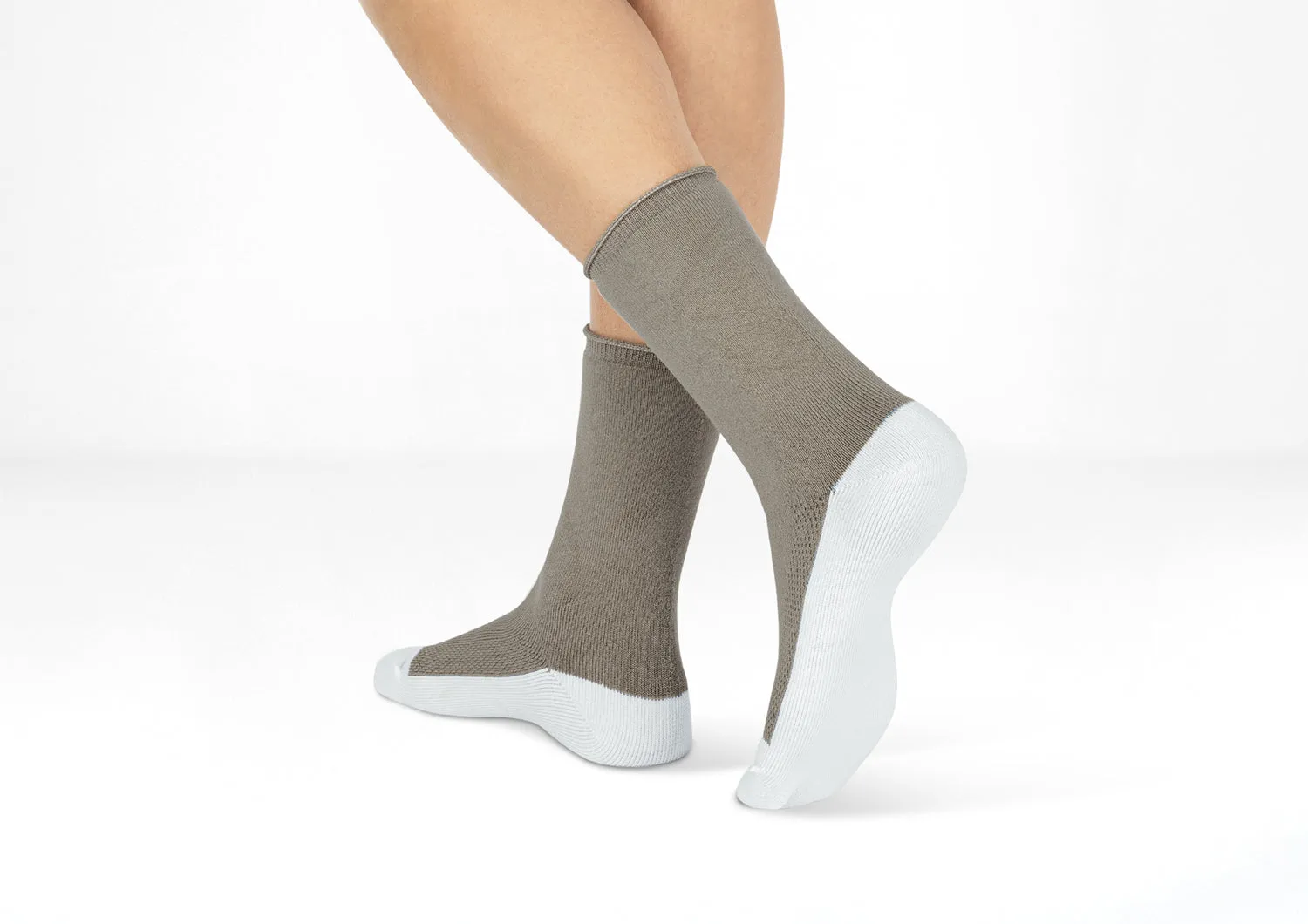 Extra Roomy Diabetic Socks (Thick) - Brown sold by Orthofeet product image thumbnail 2