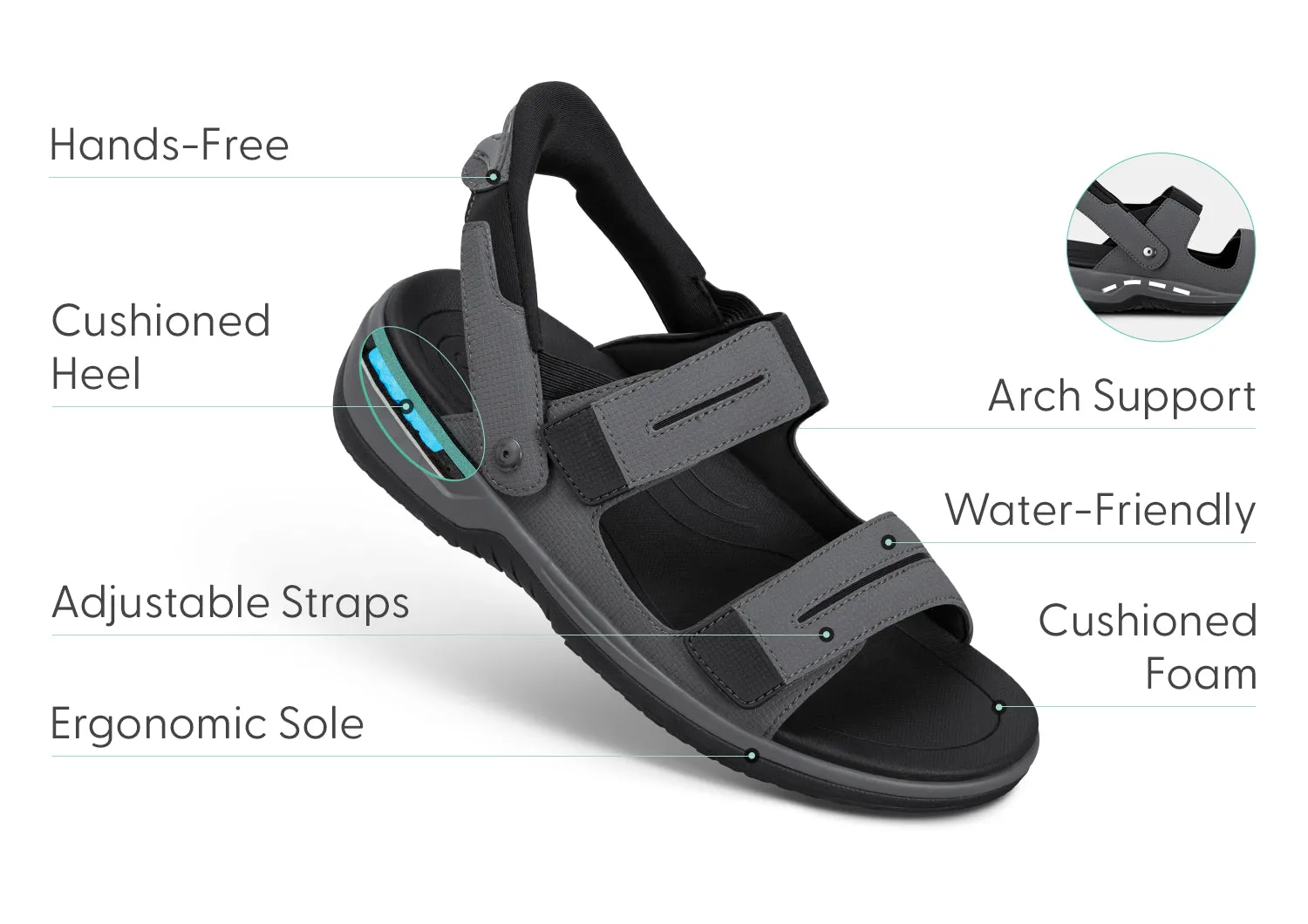 Neptune Hands-Free - Gray sold by Orthofeet product image thumbnail 4