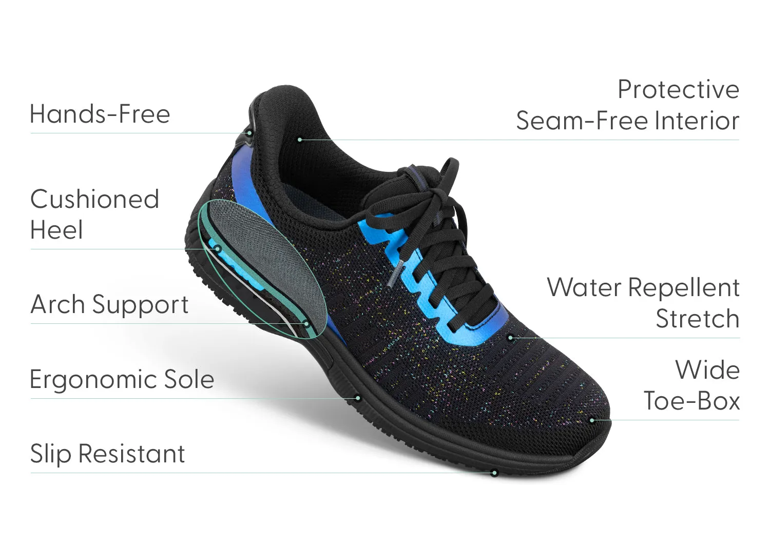 Kita Hands-Free - Black Metallic sold by Orthofeet product image thumbnail 3