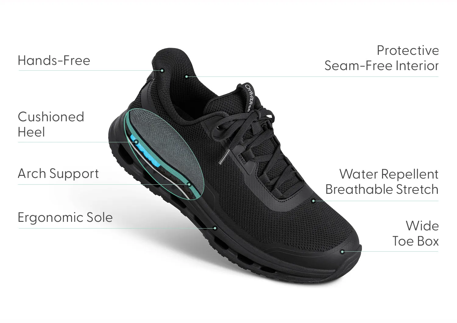 Journey Hands-Free - Black/Black sold by Orthofeet product image thumbnail 3