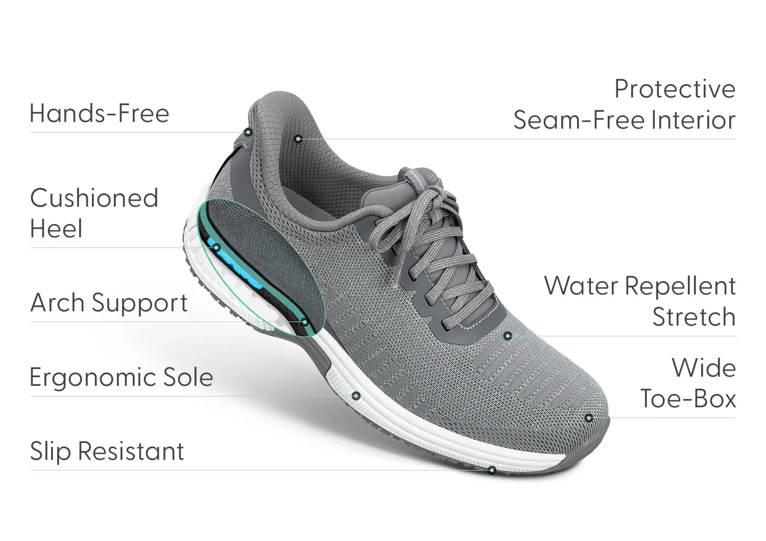 Kita Hands-Free - Gray Glitter sold by Orthofeet product image thumbnail 2