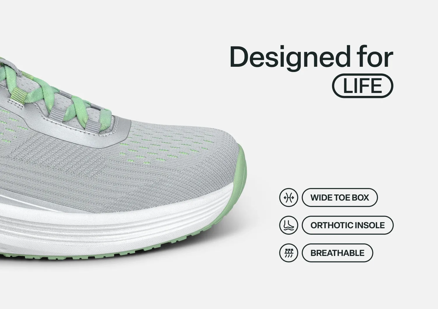 Relay - Gray/Silver/Mint sold by Orthofeet product image thumbnail 4