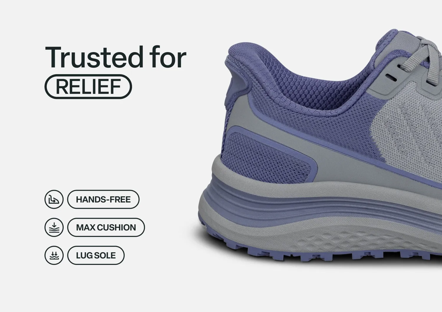 Nira Trail Hands-Free - Gray/Periwinkle sold by Orthofeet product image thumbnail 3