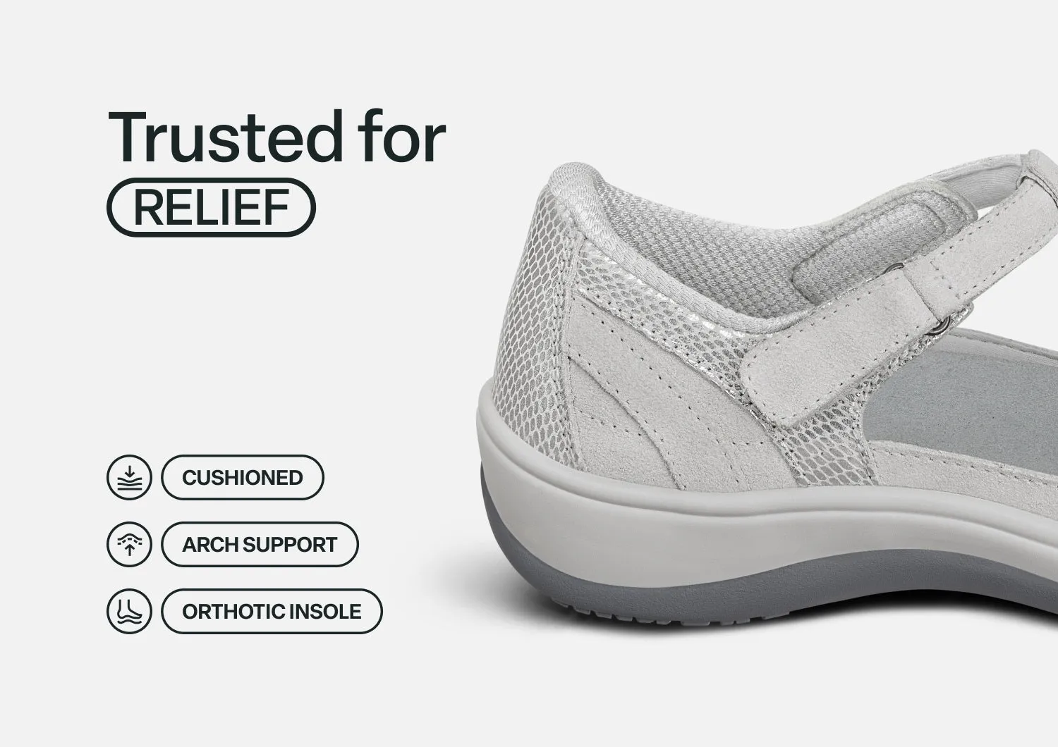 Juno - Gray/Silver sold by Orthofeet product image thumbnail 5