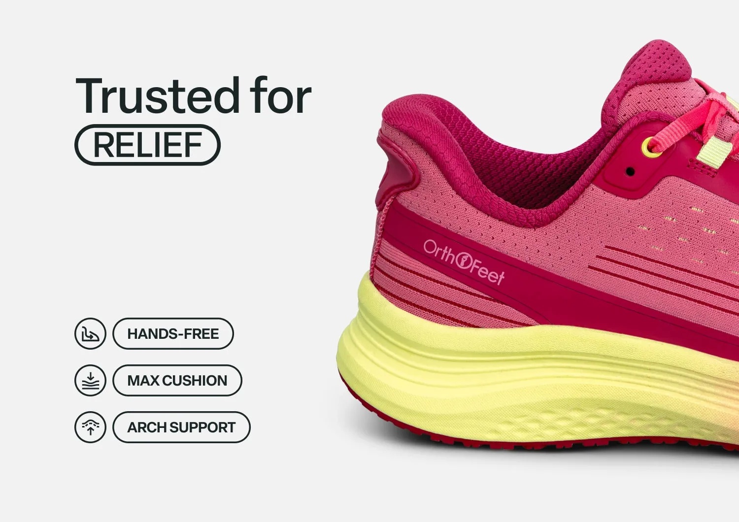 Dart Hands-Free - Fuschia/Yellow sold by Orthofeet product image thumbnail 5