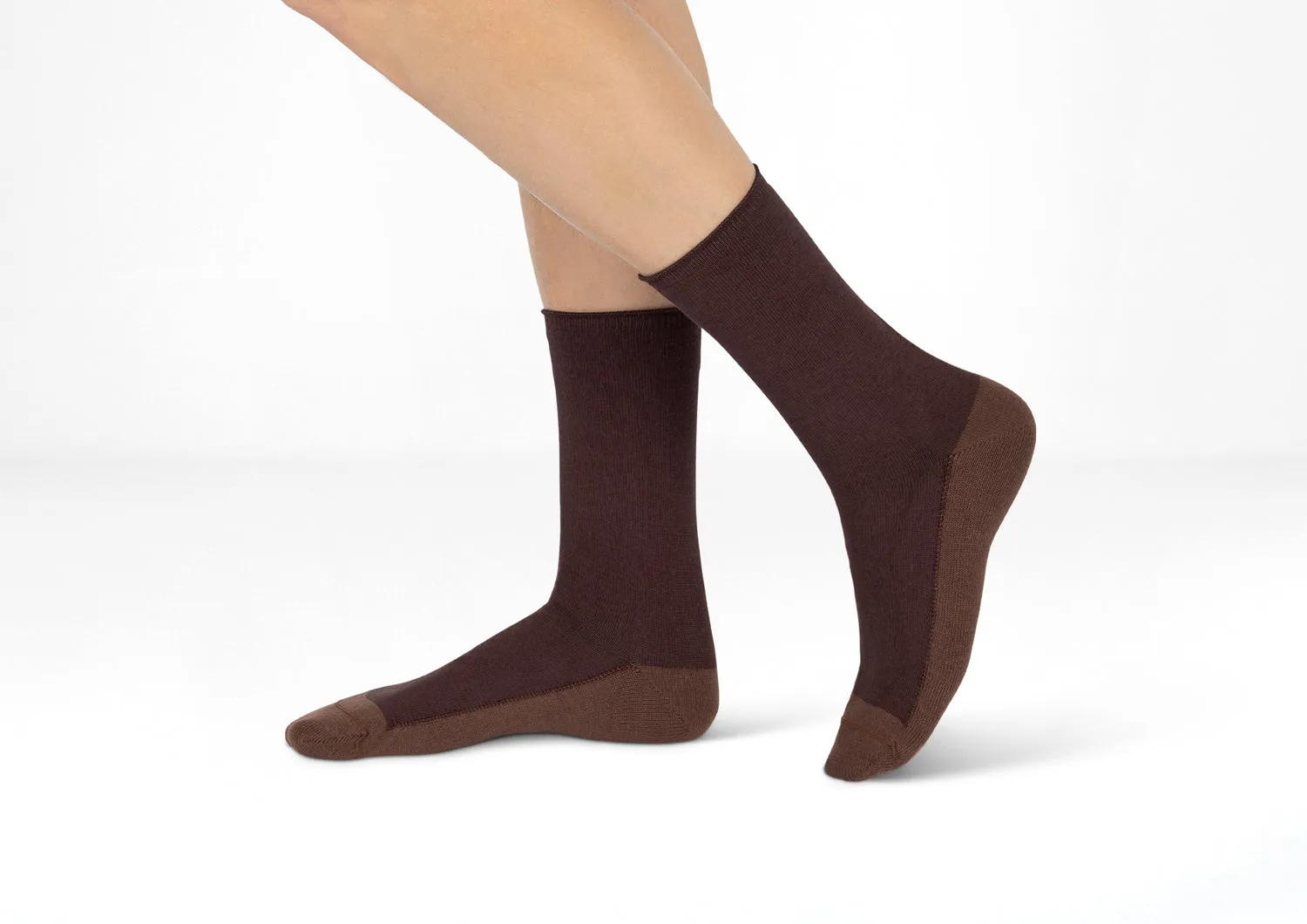 Casual/Dress Socks - Dark Brown sold by Orthofeet product image thumbnail 2