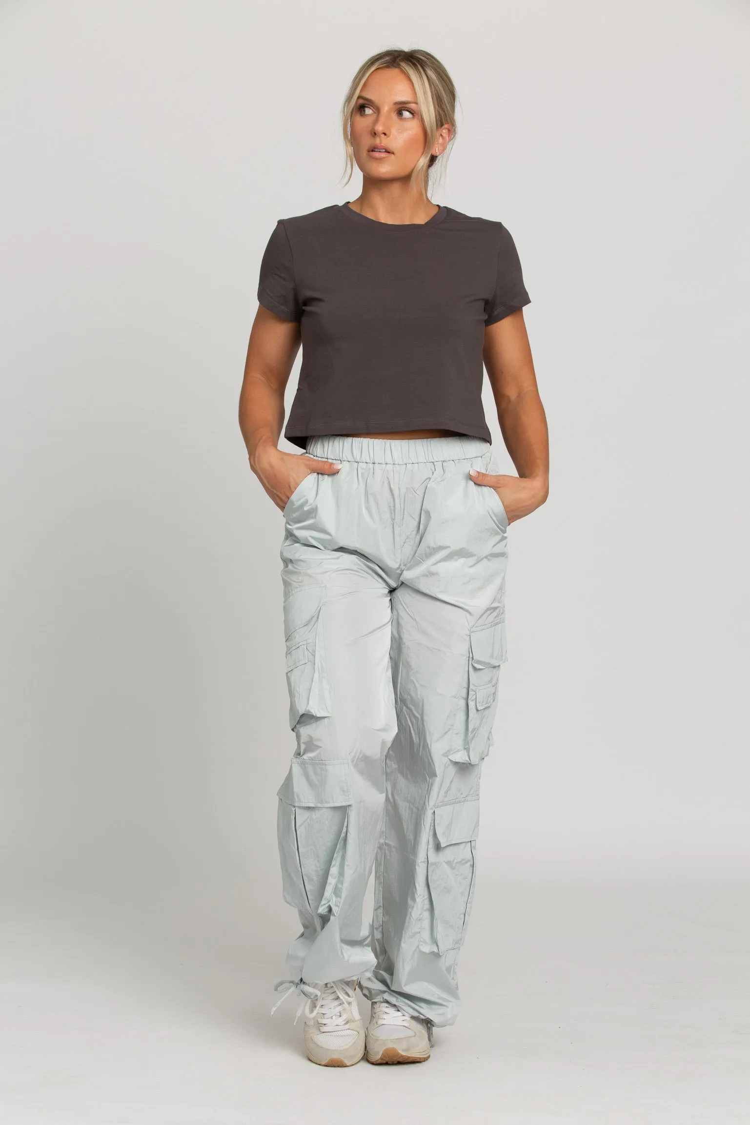 Ice Grey Parachute Pants sold by Gold Hinge product image thumbnail 4
