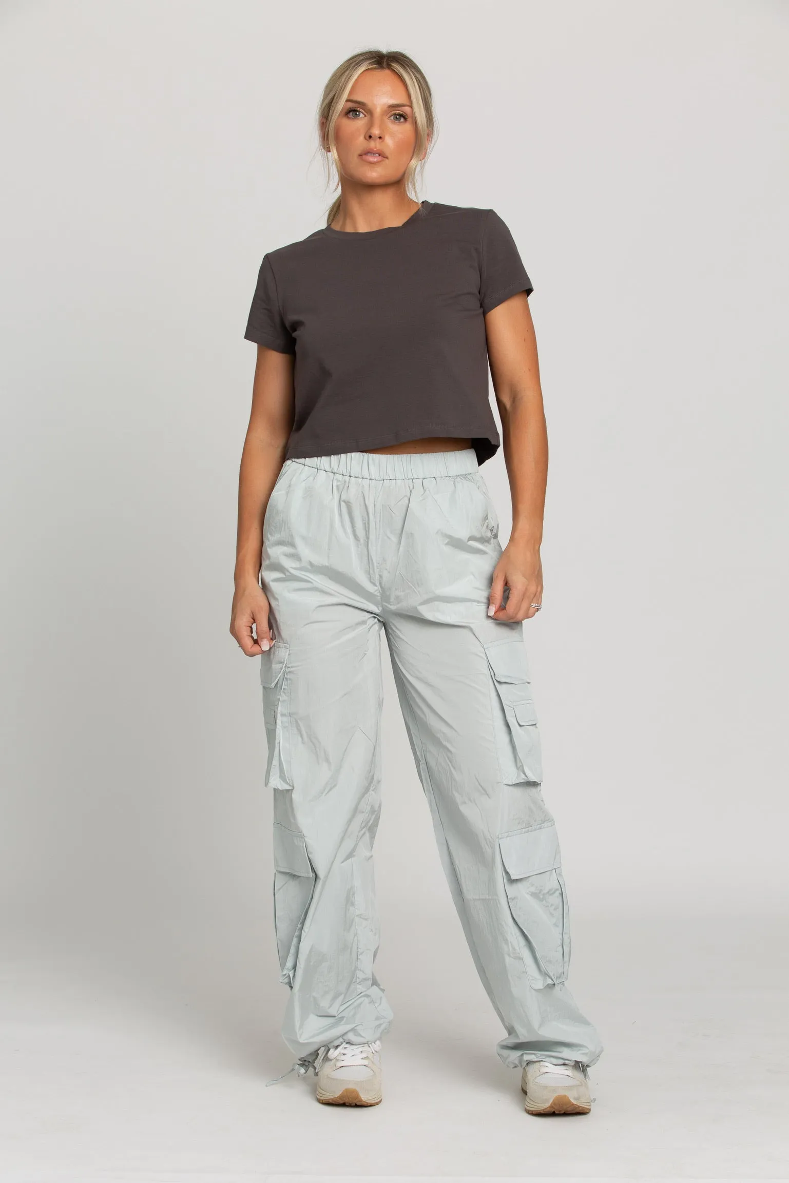 Ice Grey Parachute Pants sold by Gold Hinge product image thumbnail 5