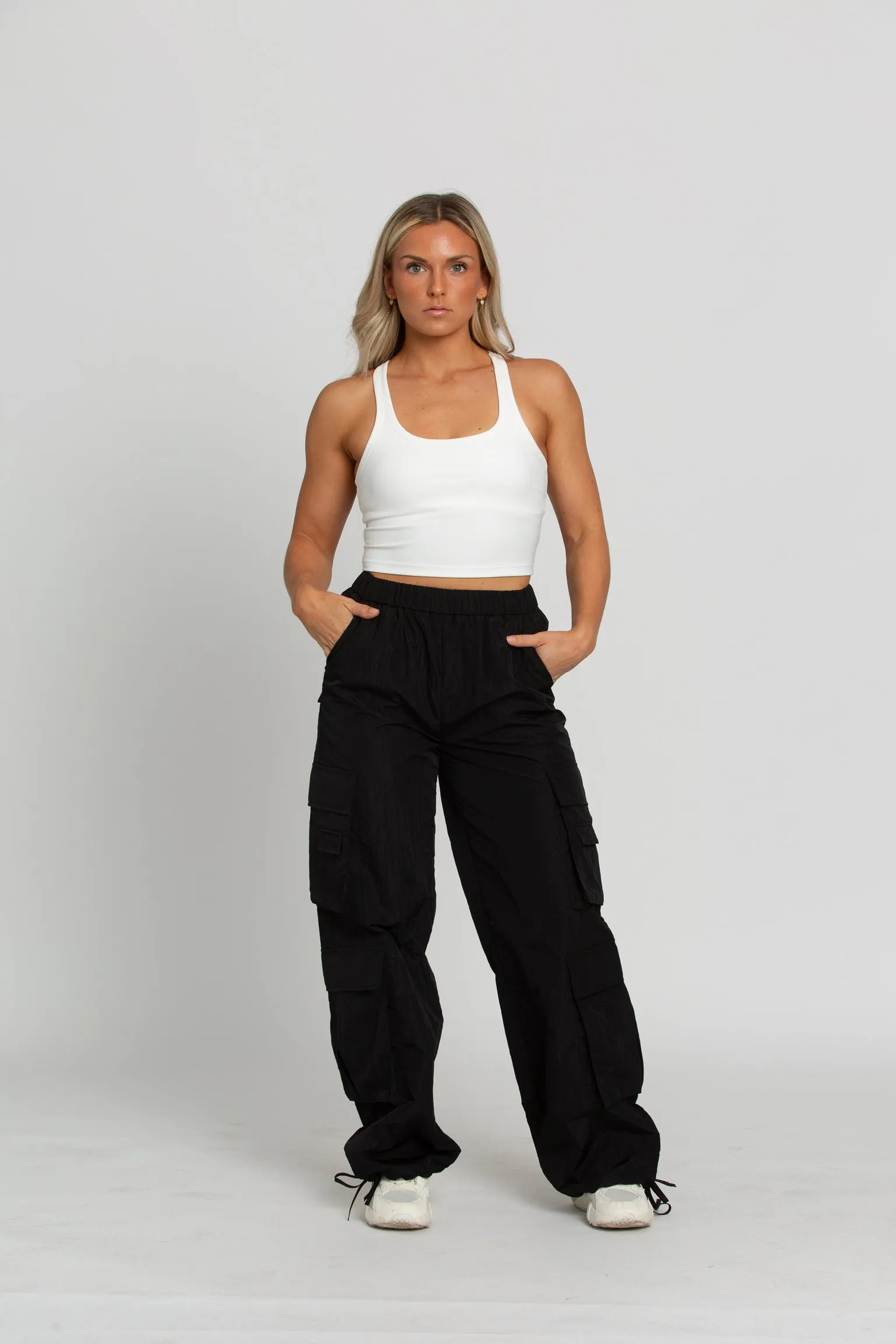 Shiny Black Parachute Pants sold by Gold Hinge product image thumbnail 5
