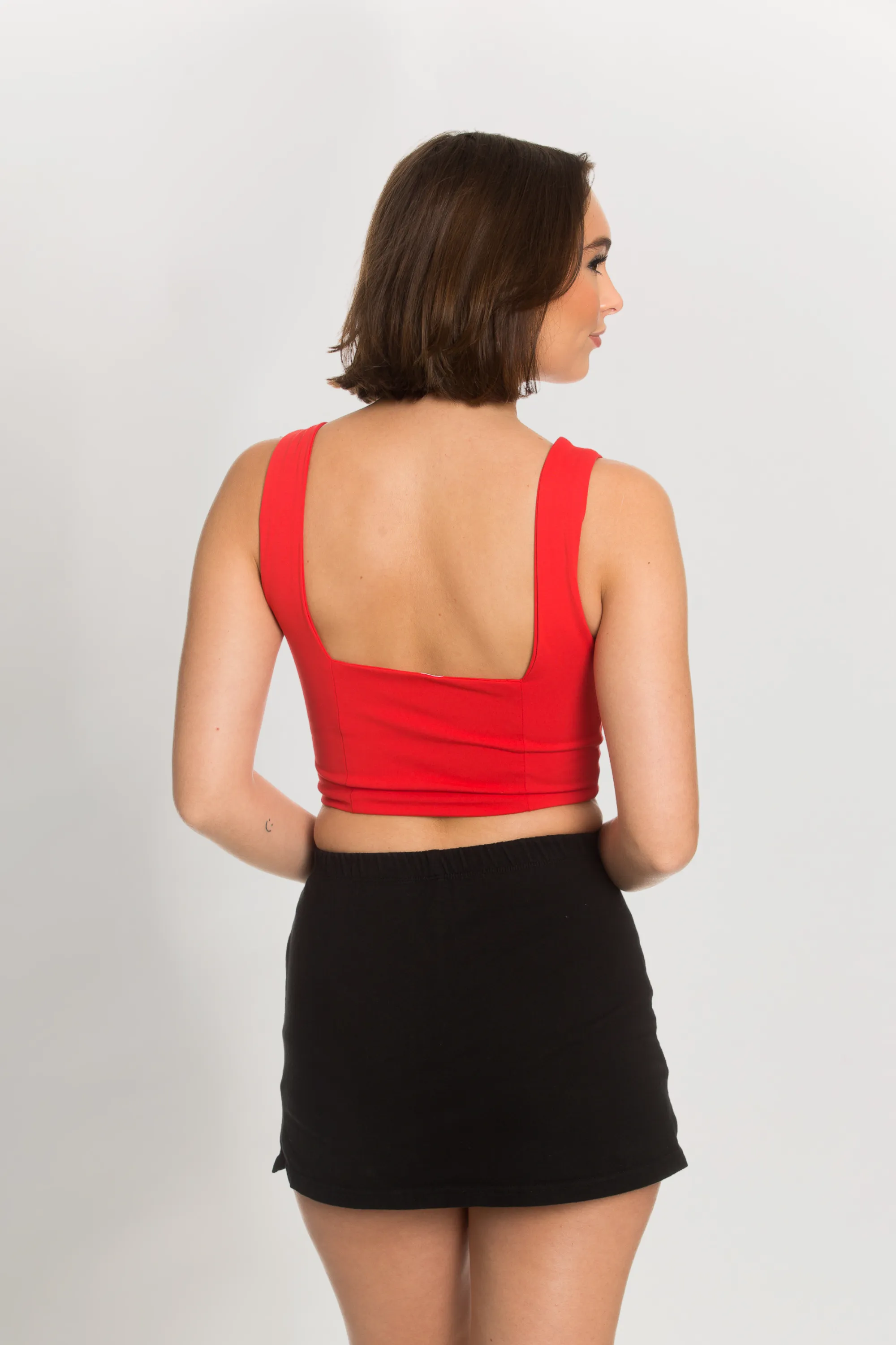 Candy Red Corset Tank Top sold by Gold Hinge product image thumbnail 4