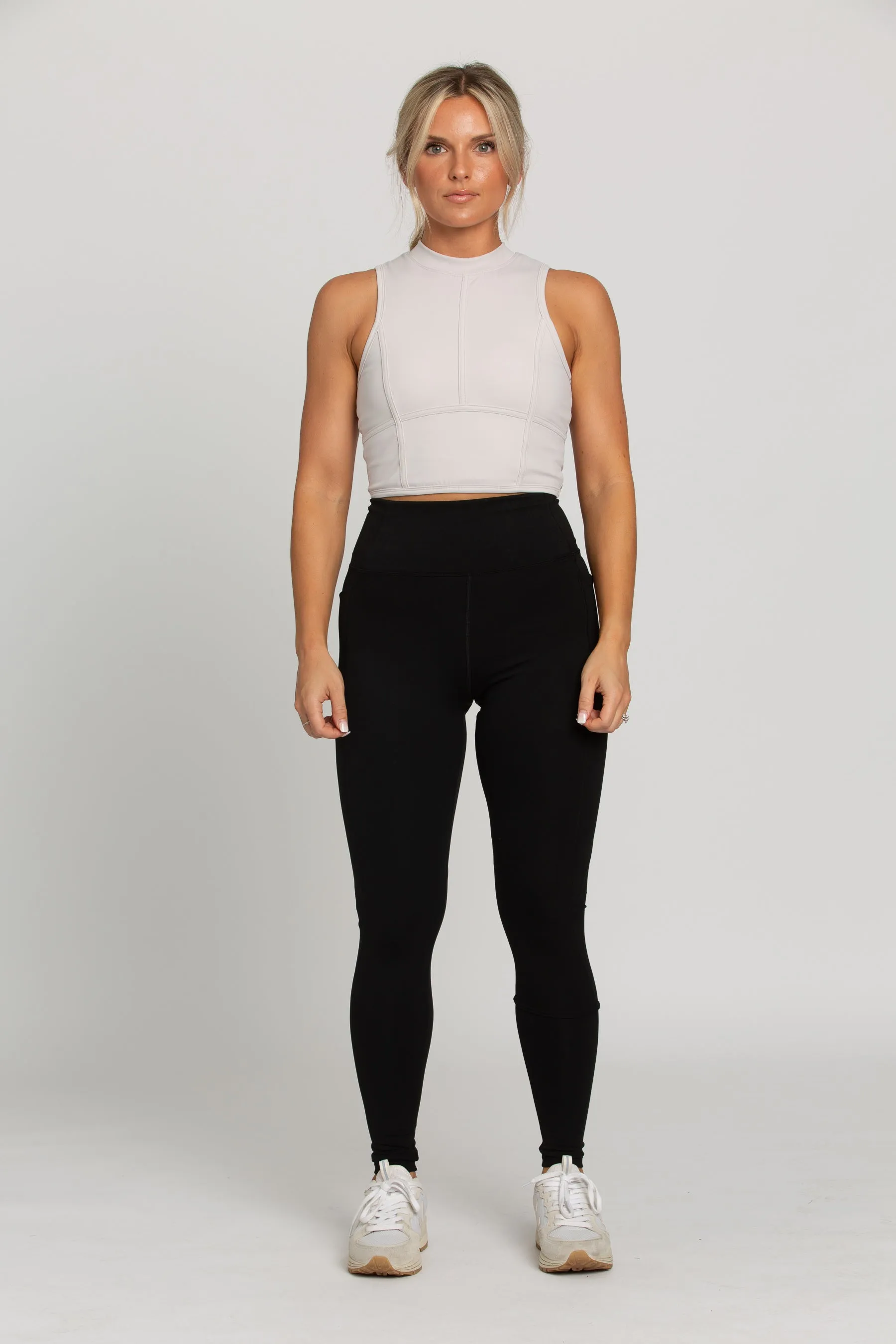 Black Lined Athletic Leggings sold by Gold Hinge product image thumbnail 3