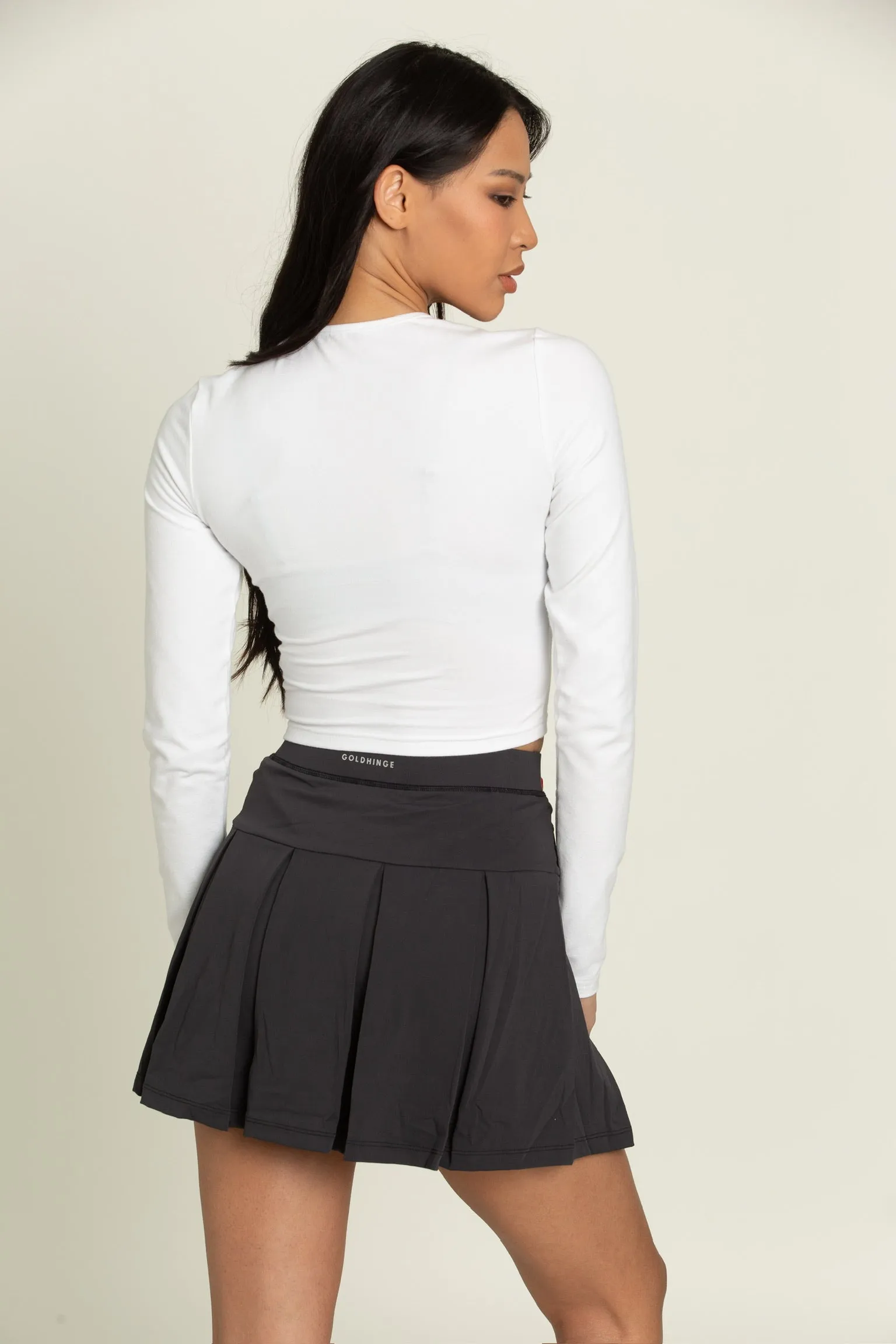 Powder White Long Sleeve Softy Tee sold by Gold Hinge product image thumbnail 3