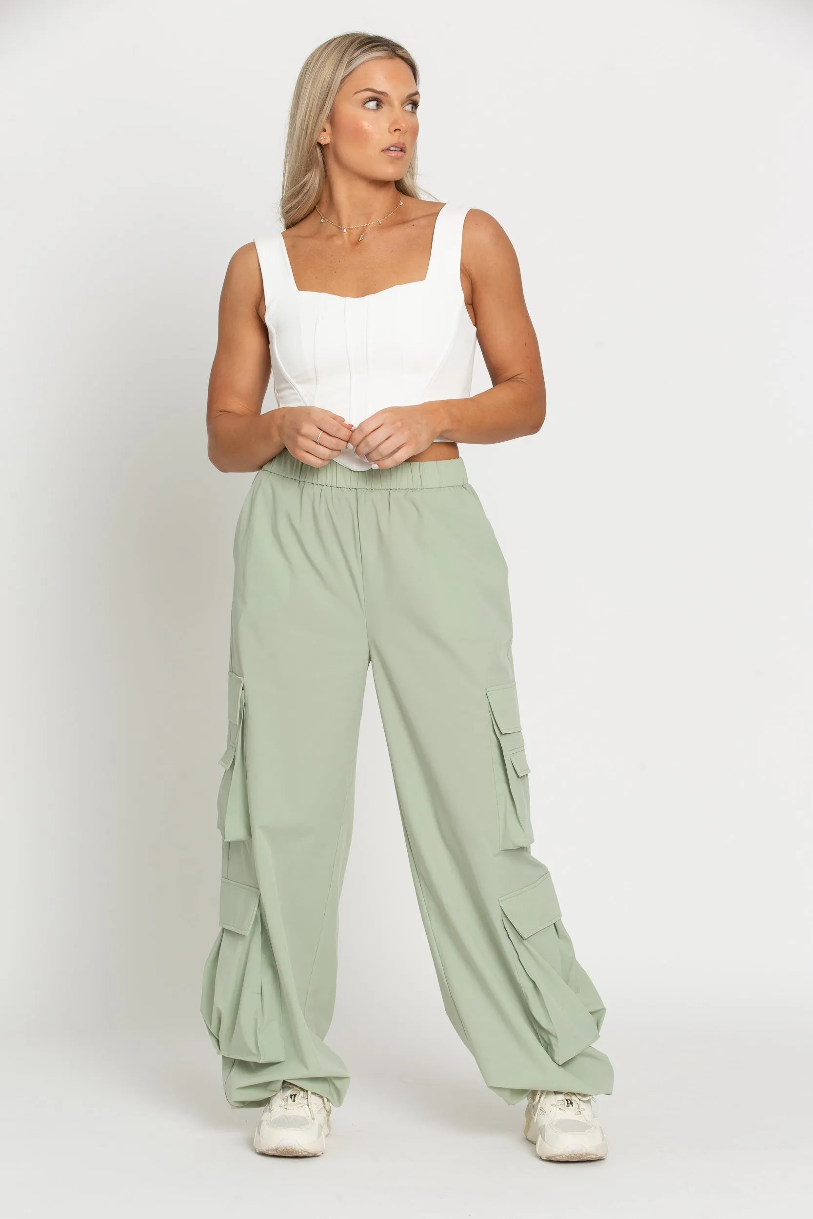 Pistachio Parachute Pants sold by Gold Hinge product image thumbnail 5