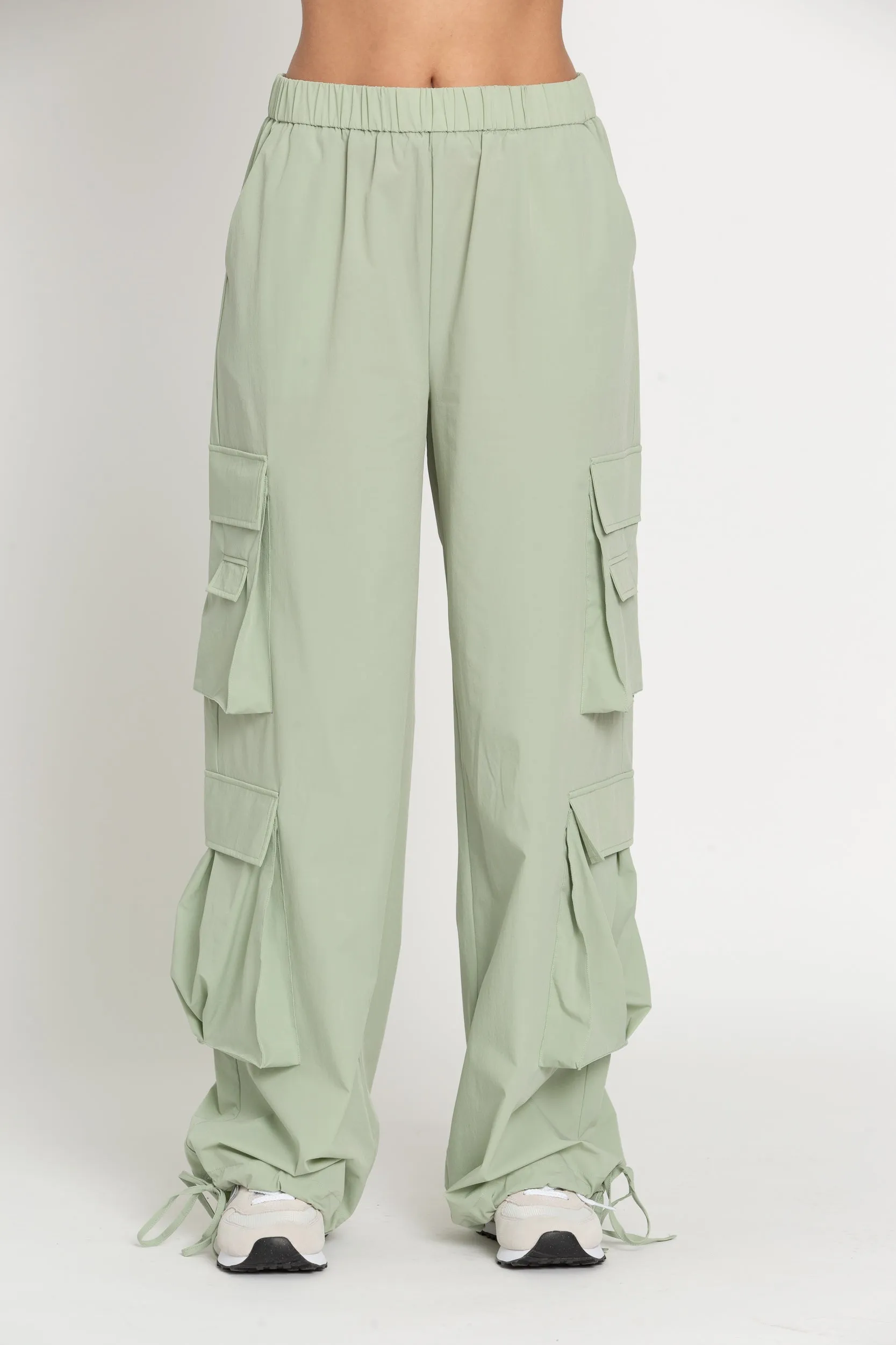 Pistachio Parachute Pants sold by Gold Hinge