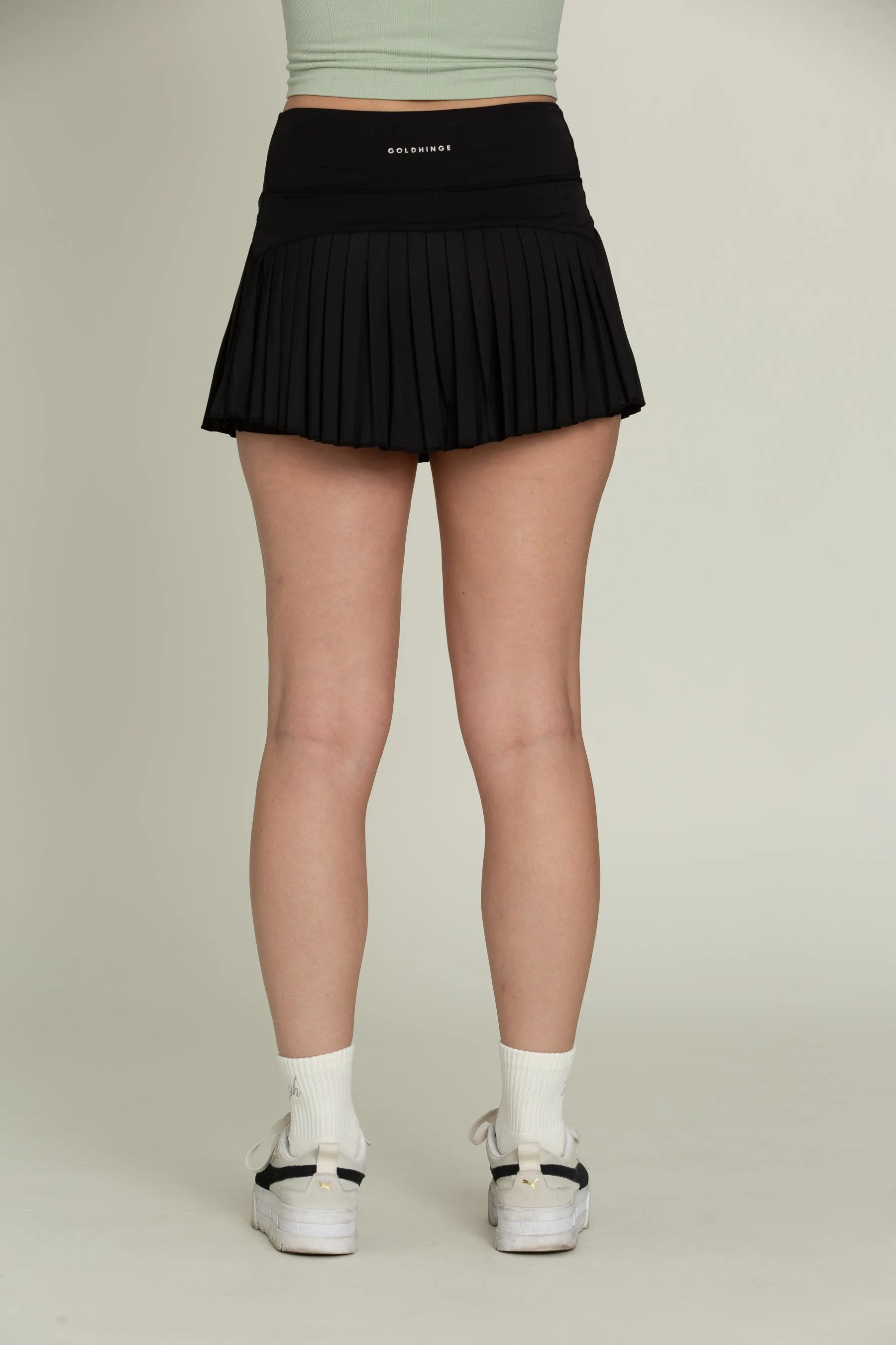 Black Pleated Tennis Skirt sold by Gold Hinge product image thumbnail 2