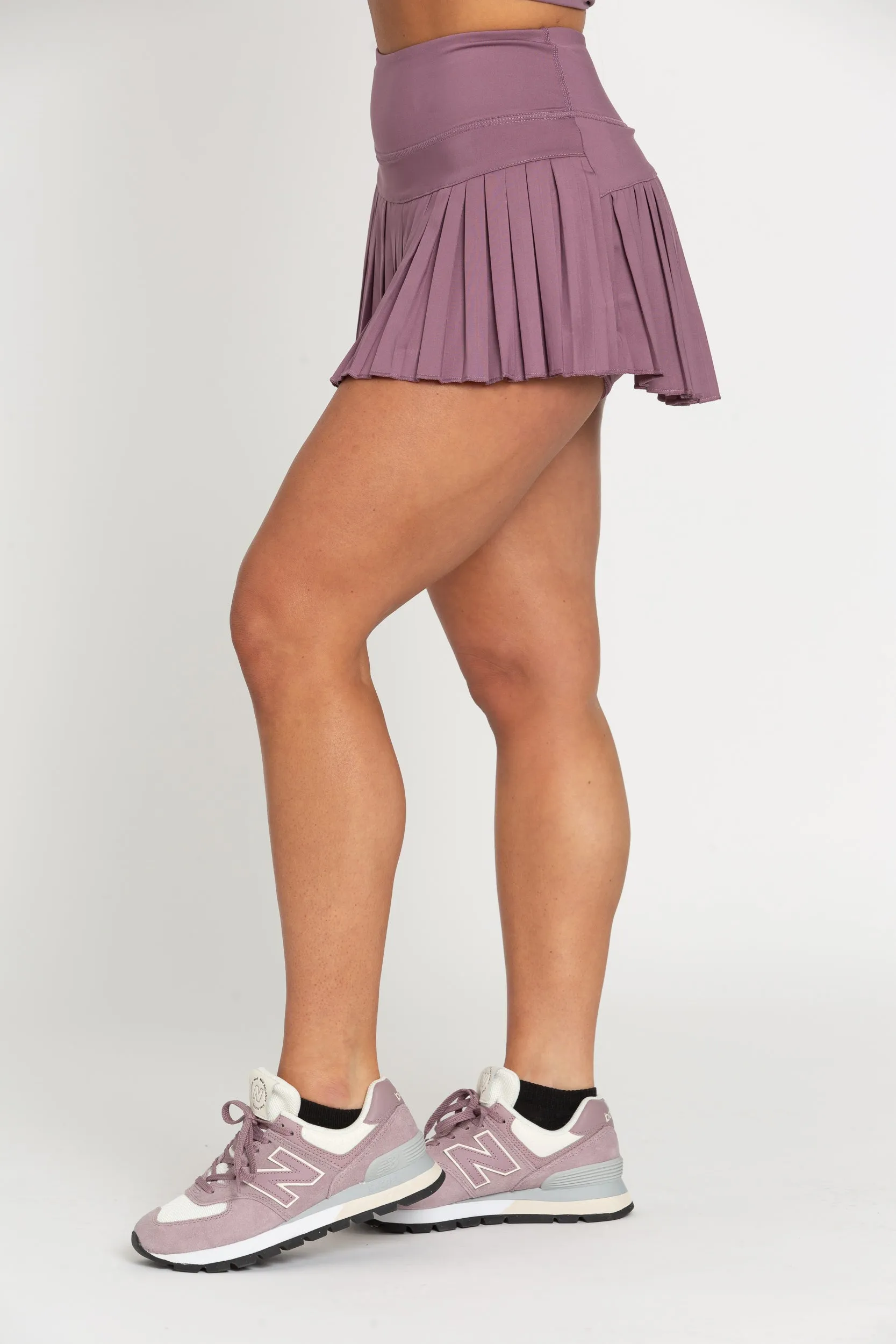 Plum Pleated Tennis Skirt sold by Gold Hinge product image thumbnail 2