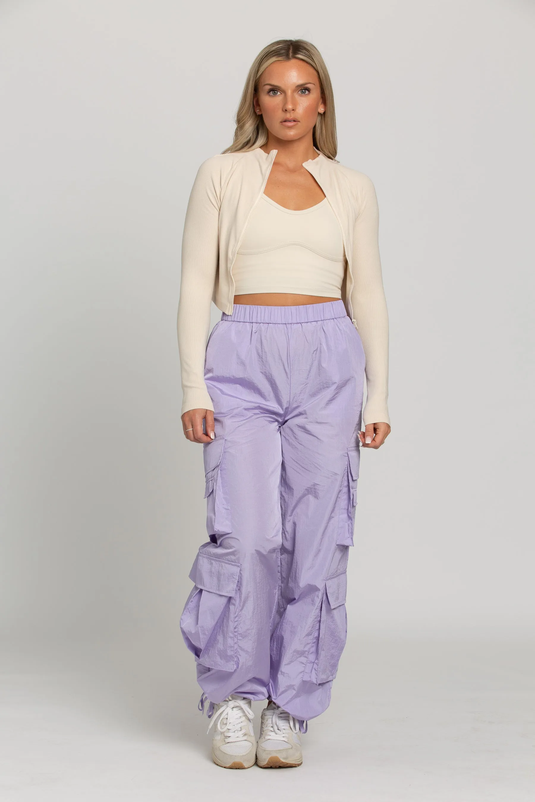 Shiny Purple Parachute Pants sold by Gold Hinge product image thumbnail 4