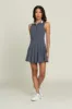 Navy Pleated Lined Collar Tennis Dress sold by Gold Hinge