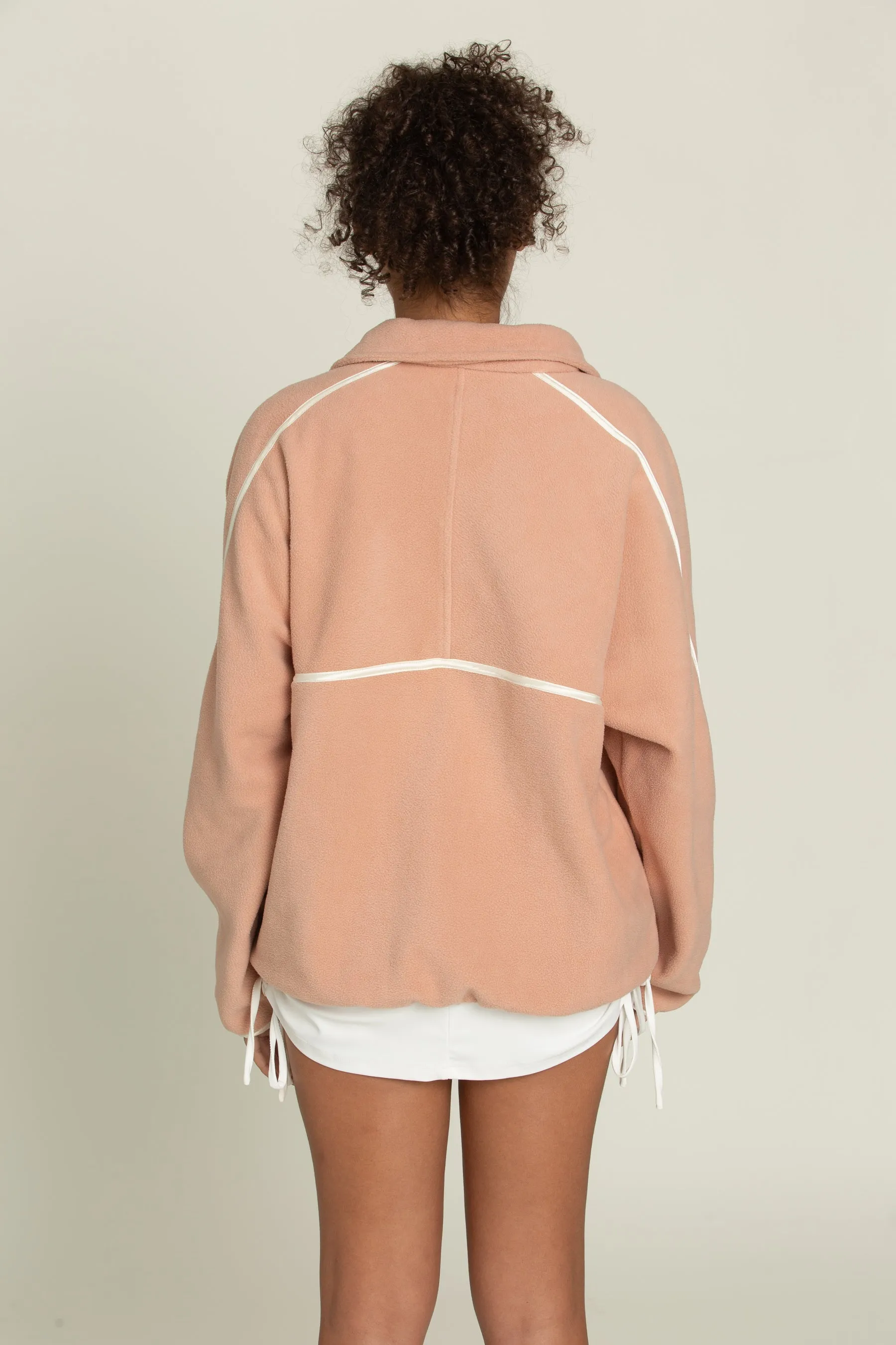 Peach Minimalistic Half-Zip Pullover sold by Gold Hinge product image thumbnail 3