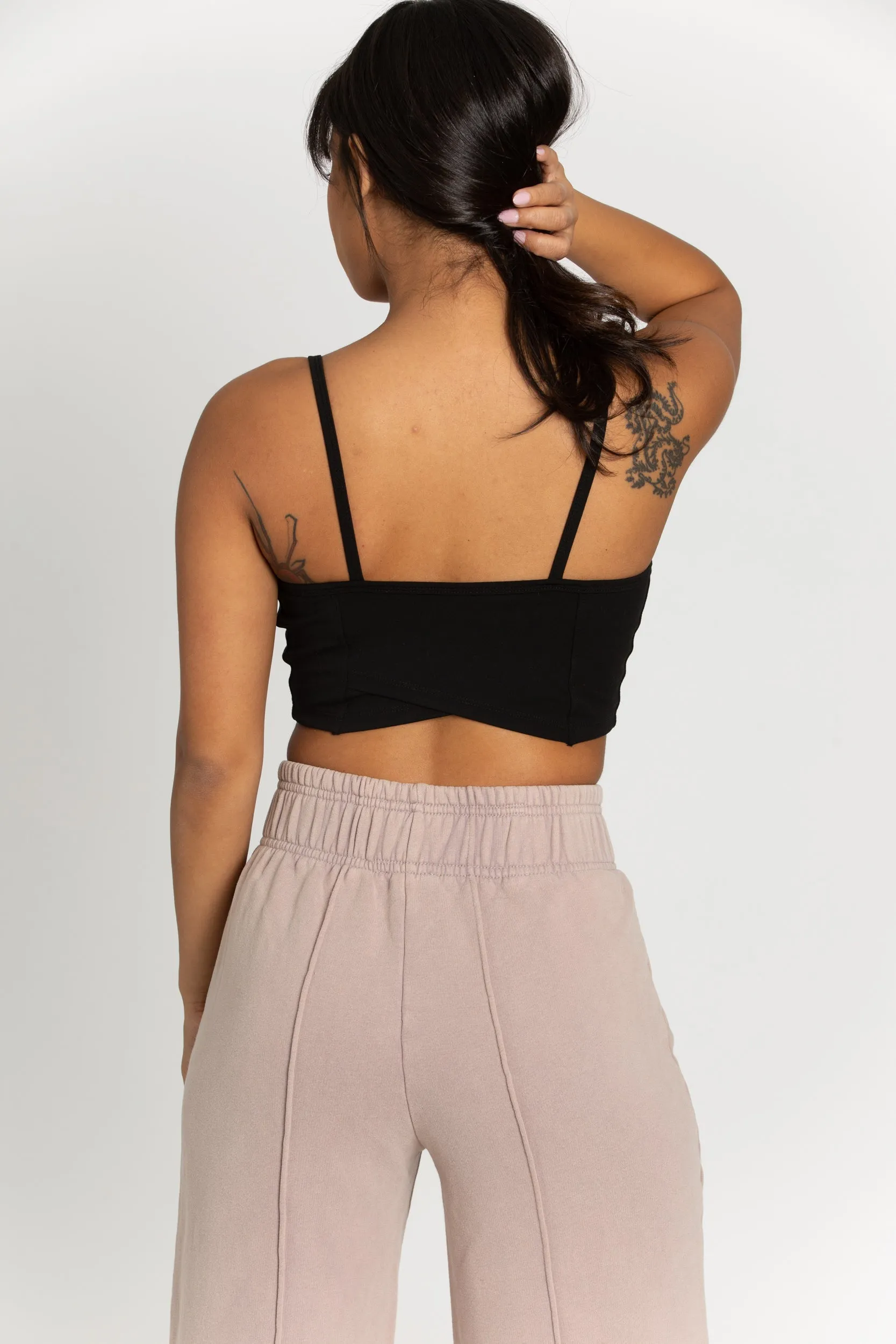 Black Bustier Sports Bra Top sold by Gold Hinge product image thumbnail 3