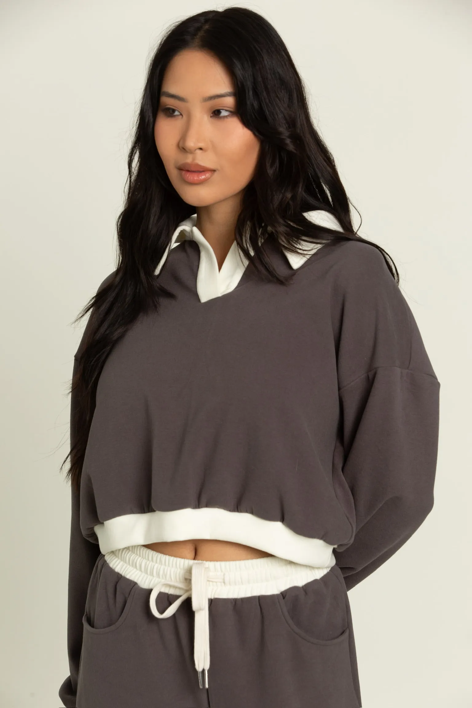 Charcoal Pullover Top sold by Gold Hinge product image thumbnail 3