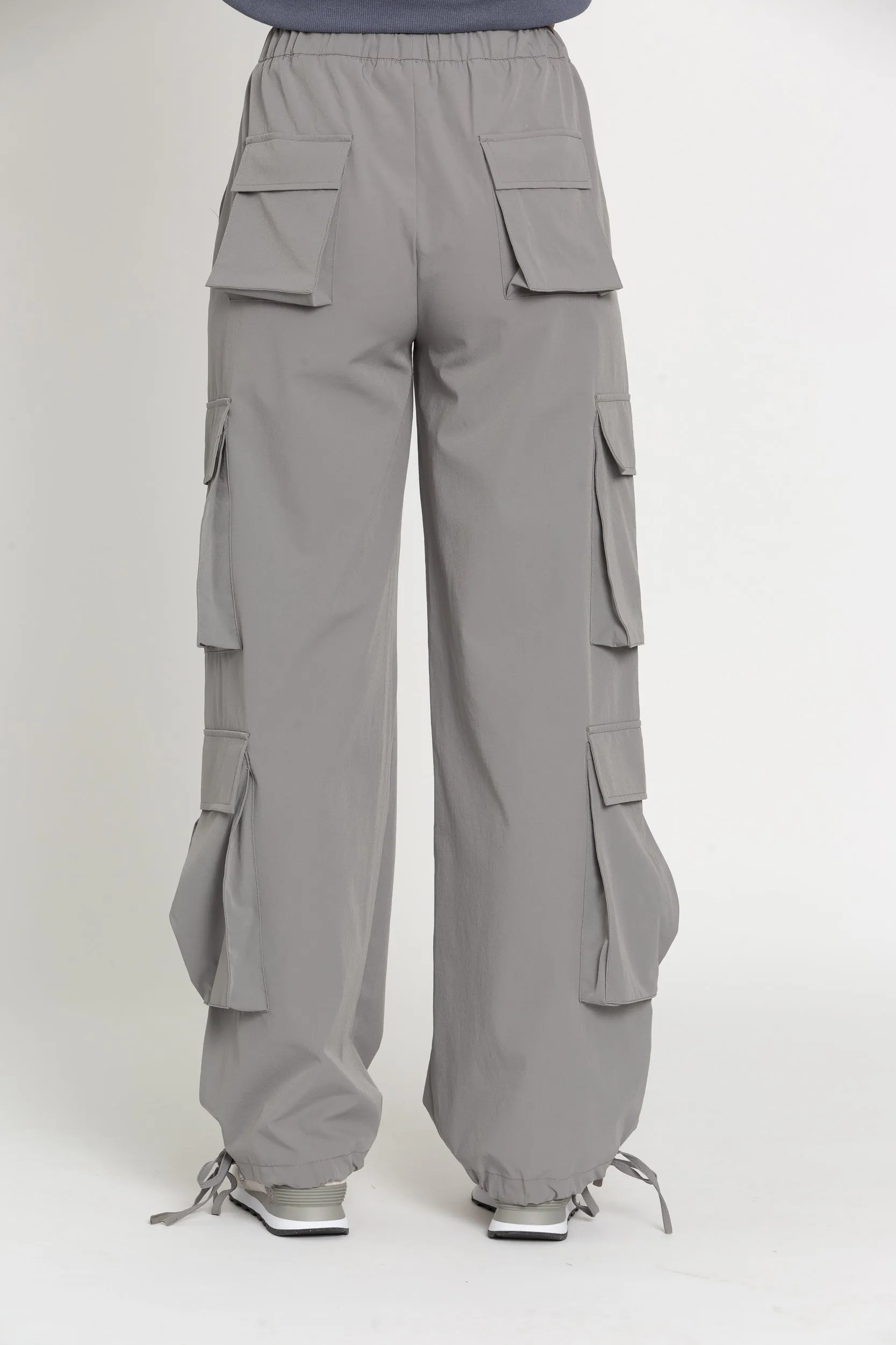 Dusty Grey Parachute Pants | Parallel