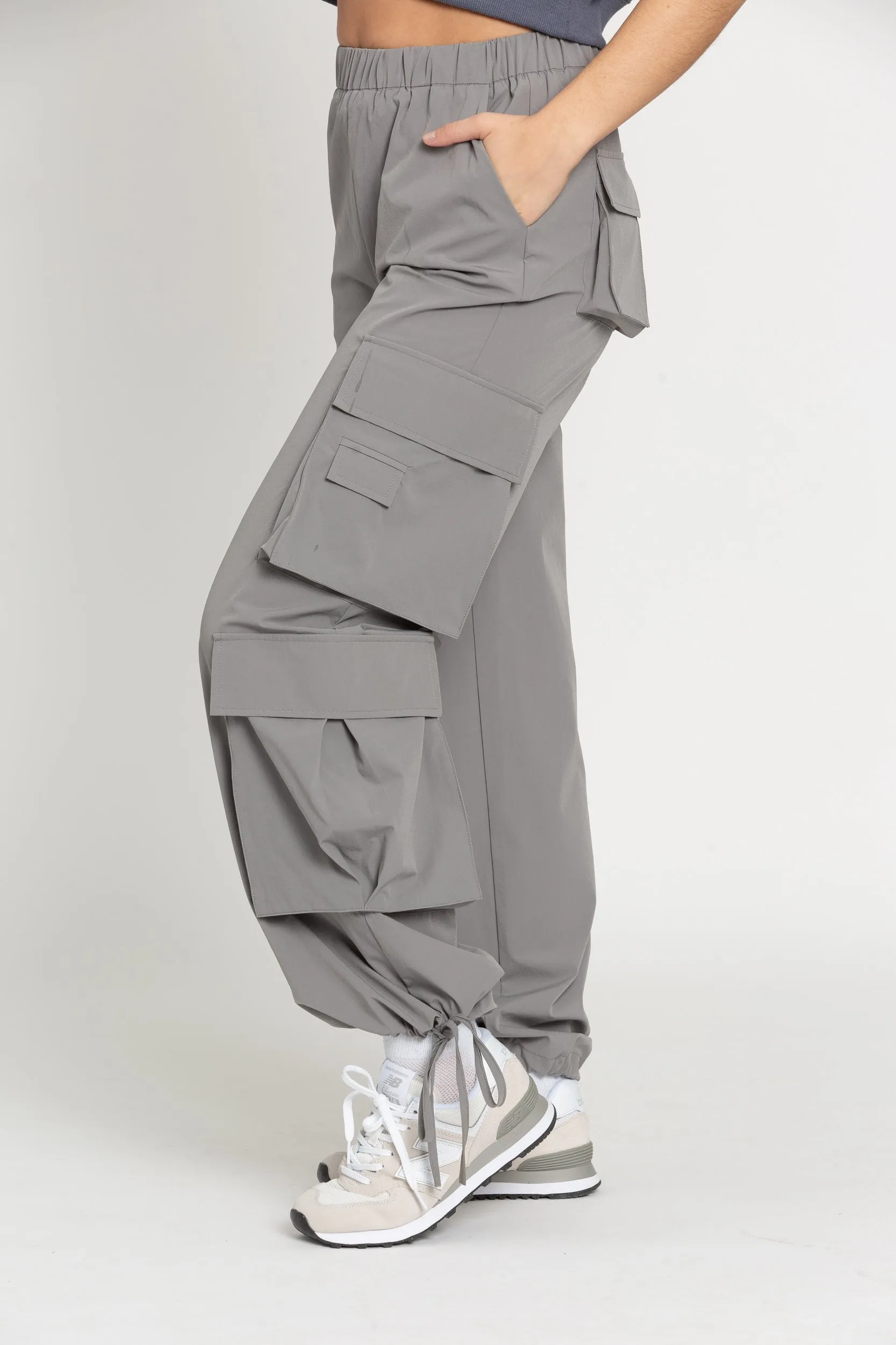 Dusty Grey Parachute Pants sold by Gold Hinge product image thumbnail 4