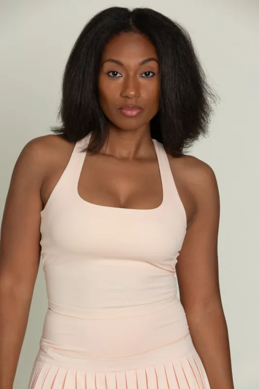 Apricot Criss Cross Back Yoga Tank sold by Gold Hinge