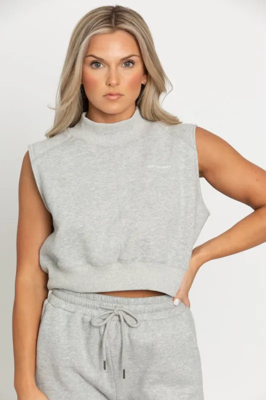 Heather Grey GH Sweat Crop Top sold by Gold Hinge