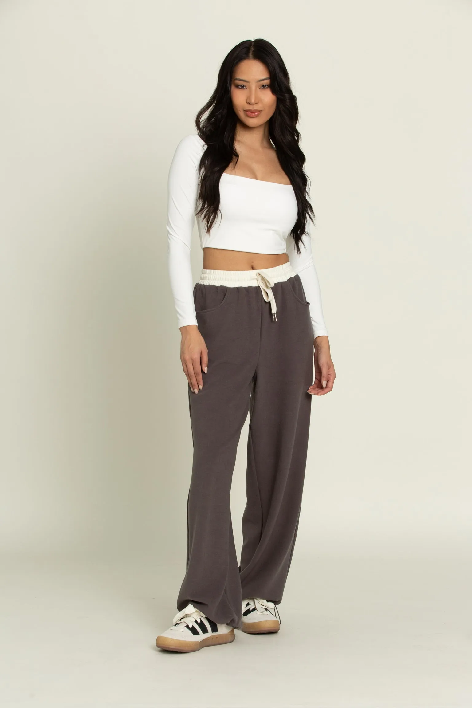 Charcoal Wide Leg Pants sold by Gold Hinge product image thumbnail 5