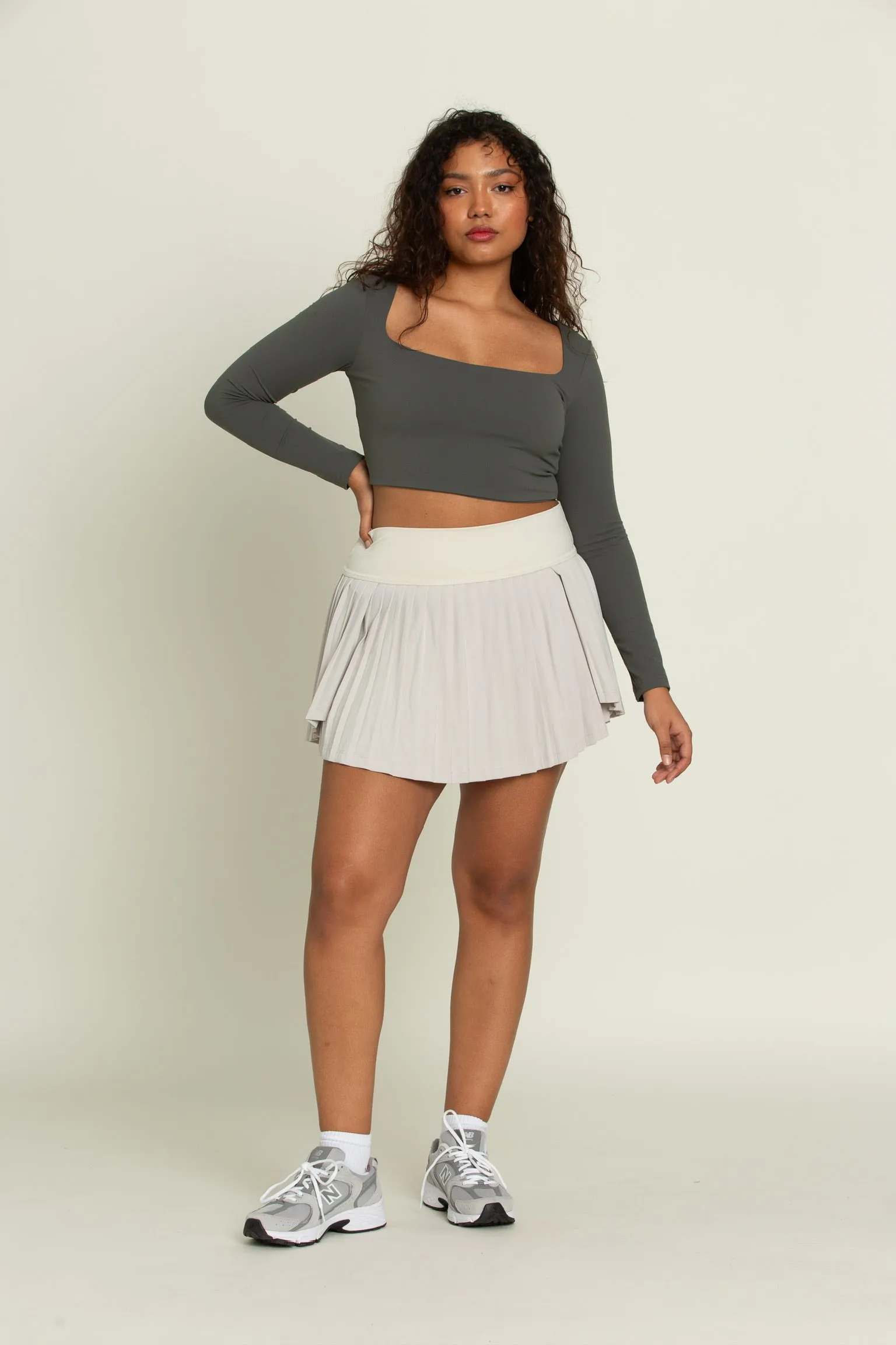 Dull Pine Square Neck Long Sleeve Top sold by Gold Hinge product image thumbnail 4