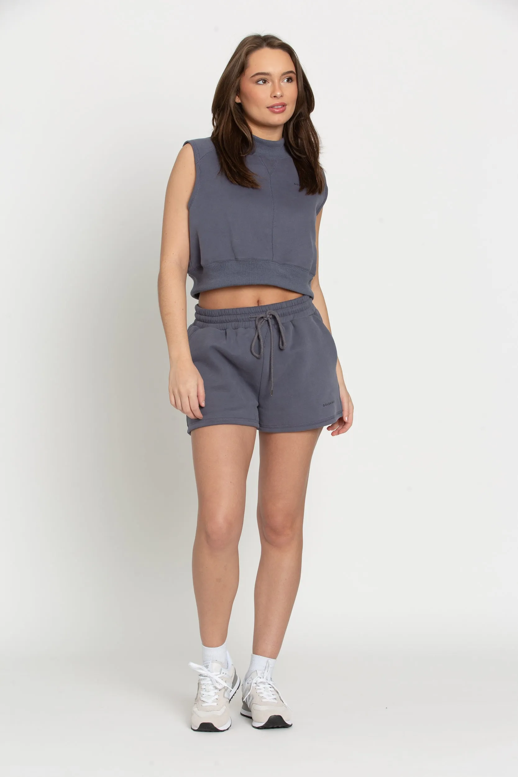 Slate GH Sweat Crop Top sold by Gold Hinge product image thumbnail 5