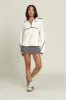 Ivory Minimalistic Half-Zip Pullover sold by Gold Hinge