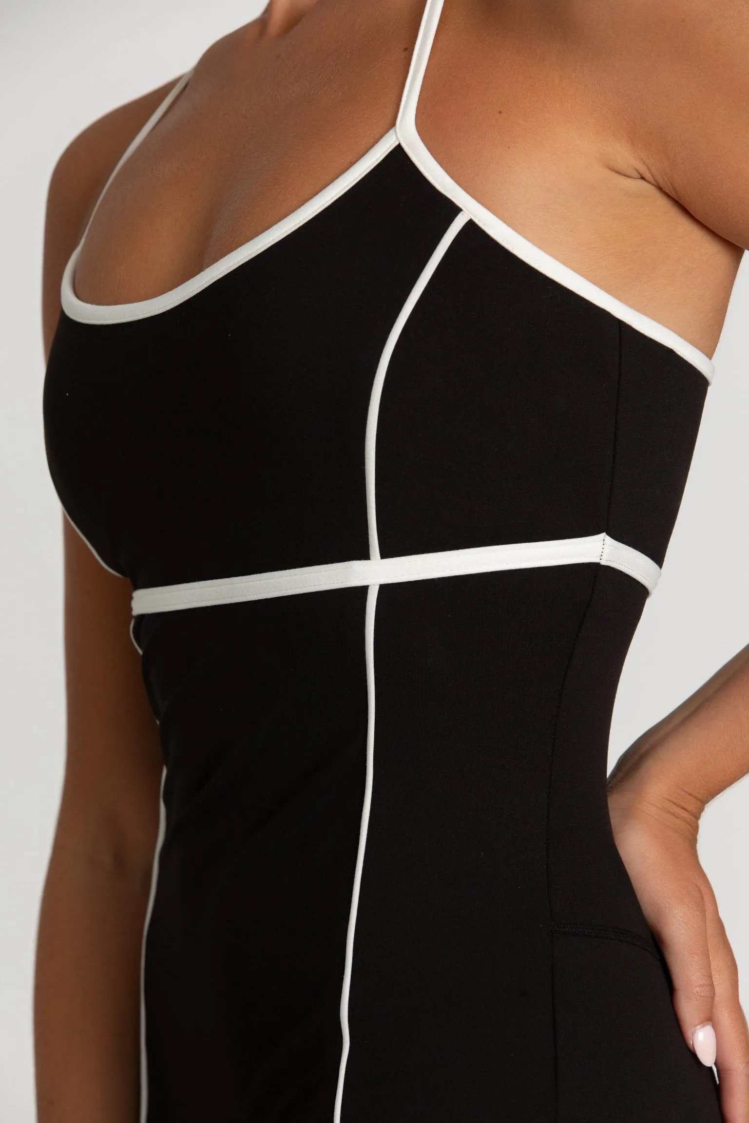 Black White Lined Playsuit sold by Gold Hinge product image thumbnail 5