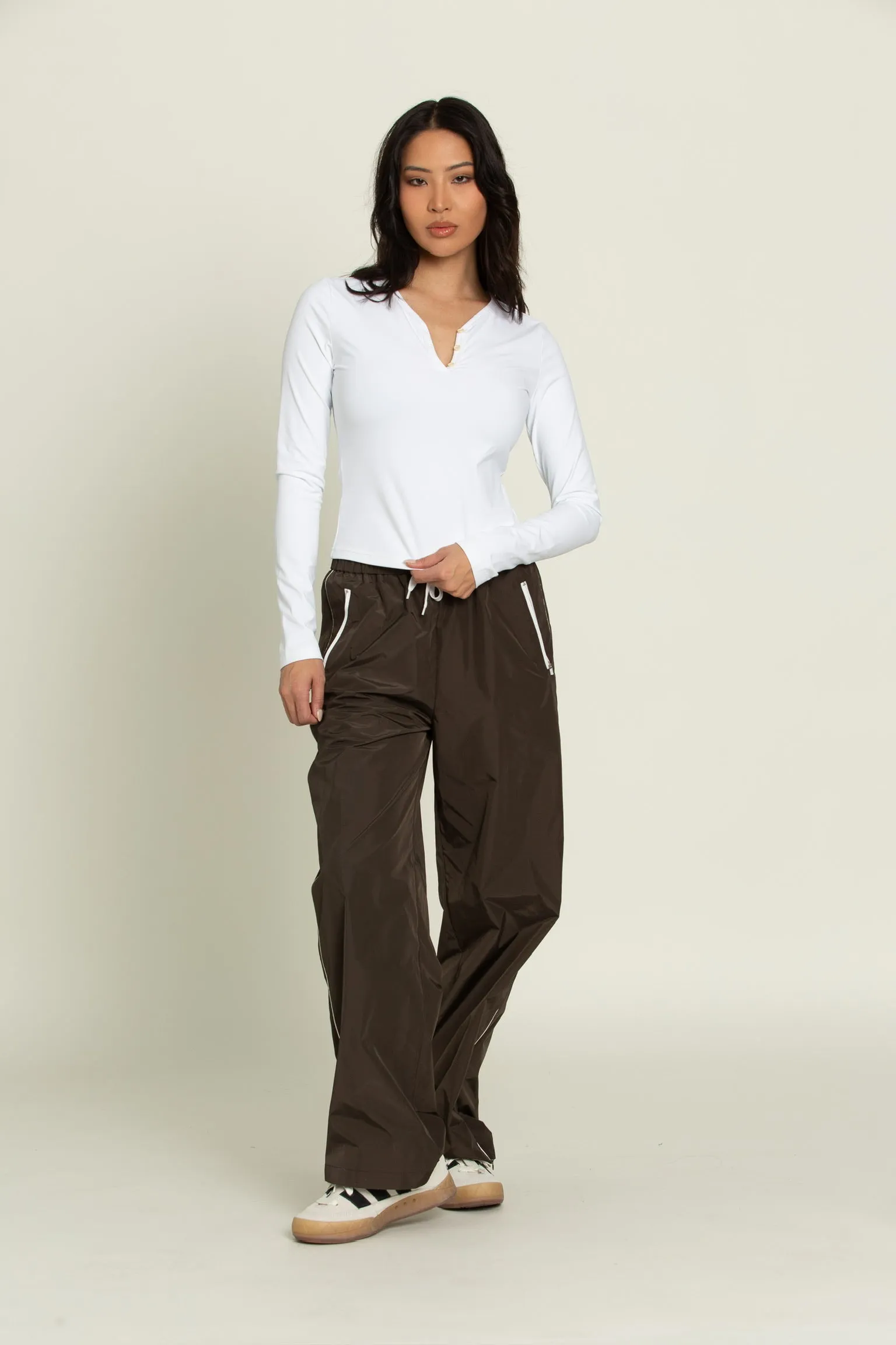 White Long Sleeve Button Top sold by Gold Hinge product image thumbnail 5