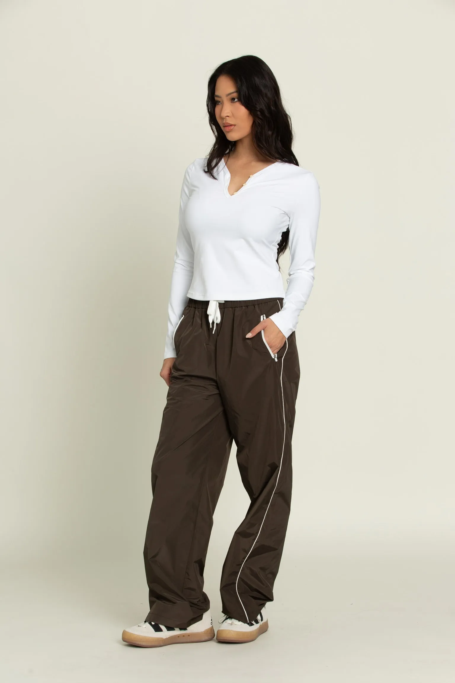 White Long Sleeve Button Top sold by Gold Hinge product image thumbnail 4