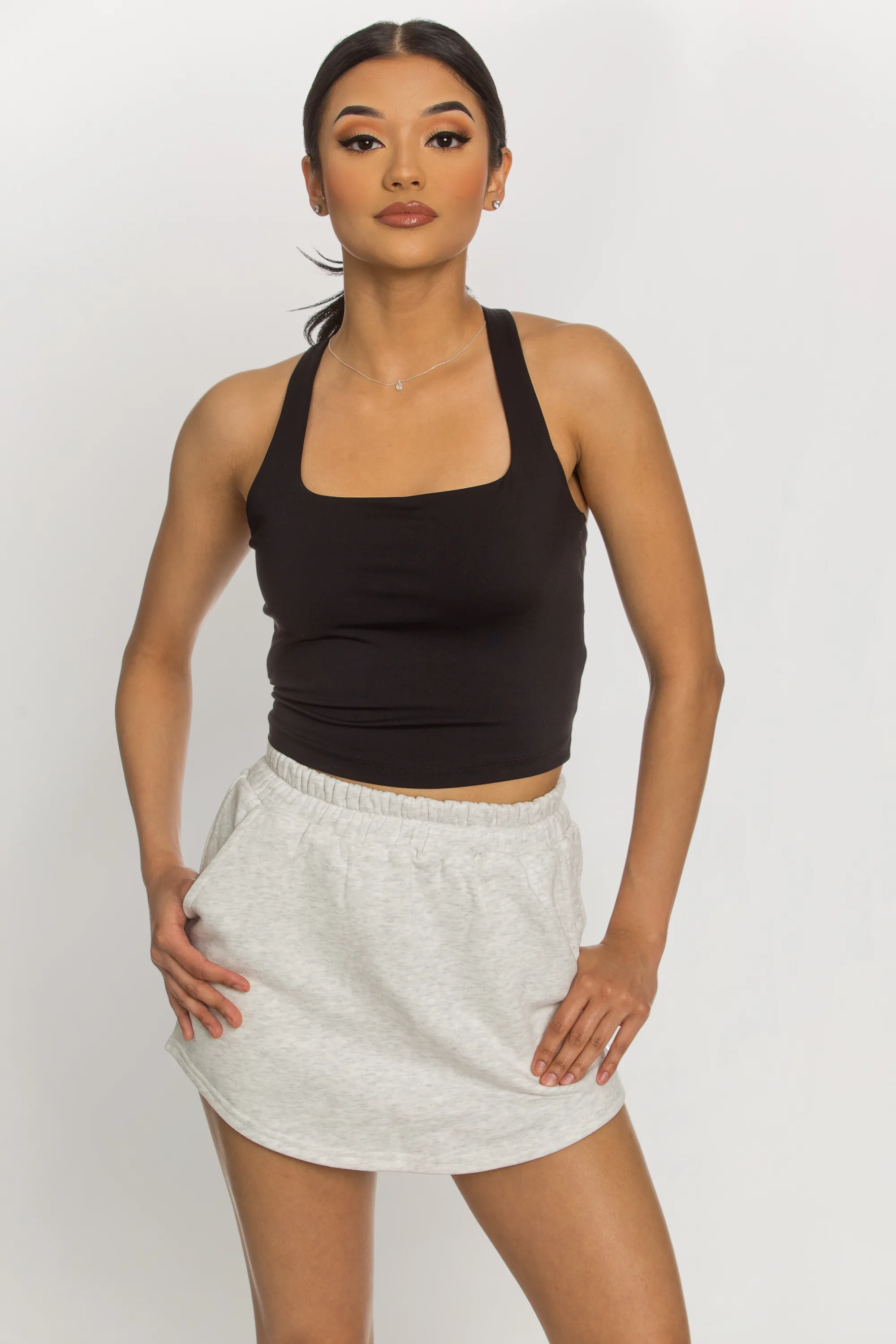 Blackout Criss Cross Back Yoga Tank sold by Gold Hinge product image thumbnail 5