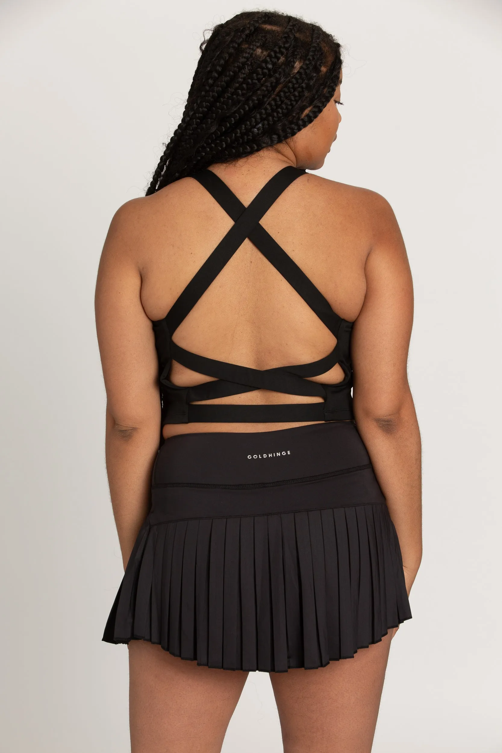Blackout Criss Cross Back Yoga Tank sold by Gold Hinge product image thumbnail 3